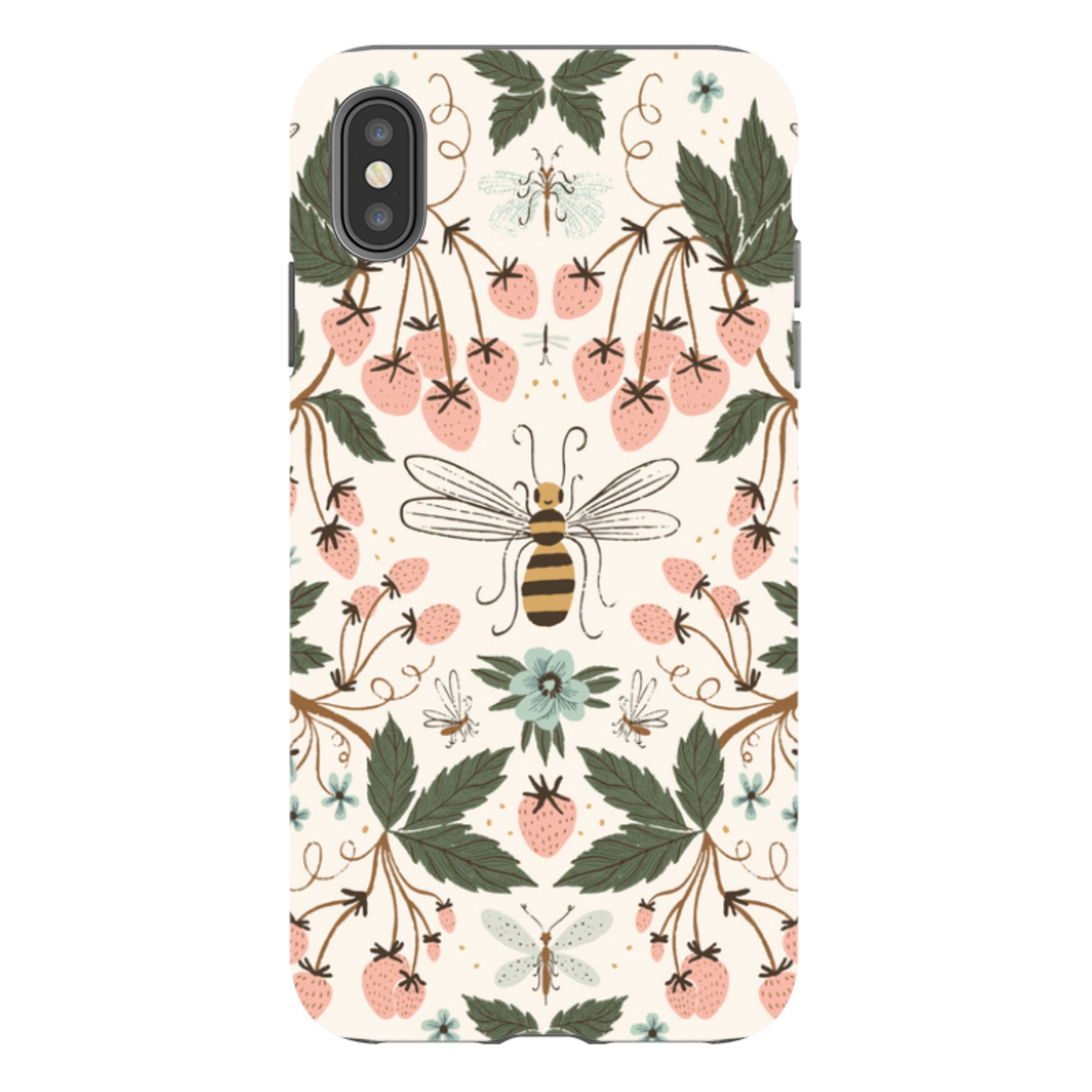 iPhone Tough Case - Bugs And Berries By Meghann Rader