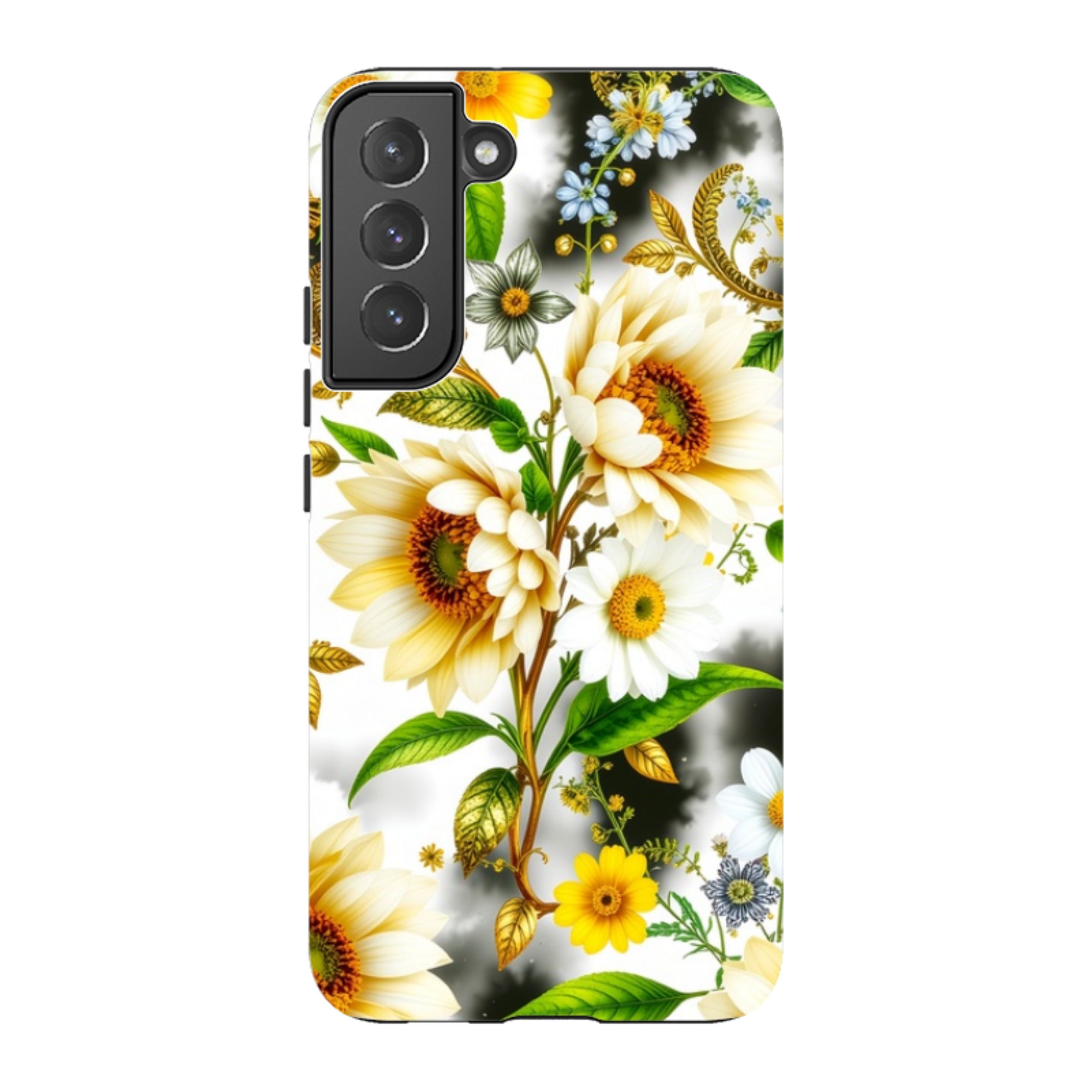Samsung Tough  Case - Gold Flowers