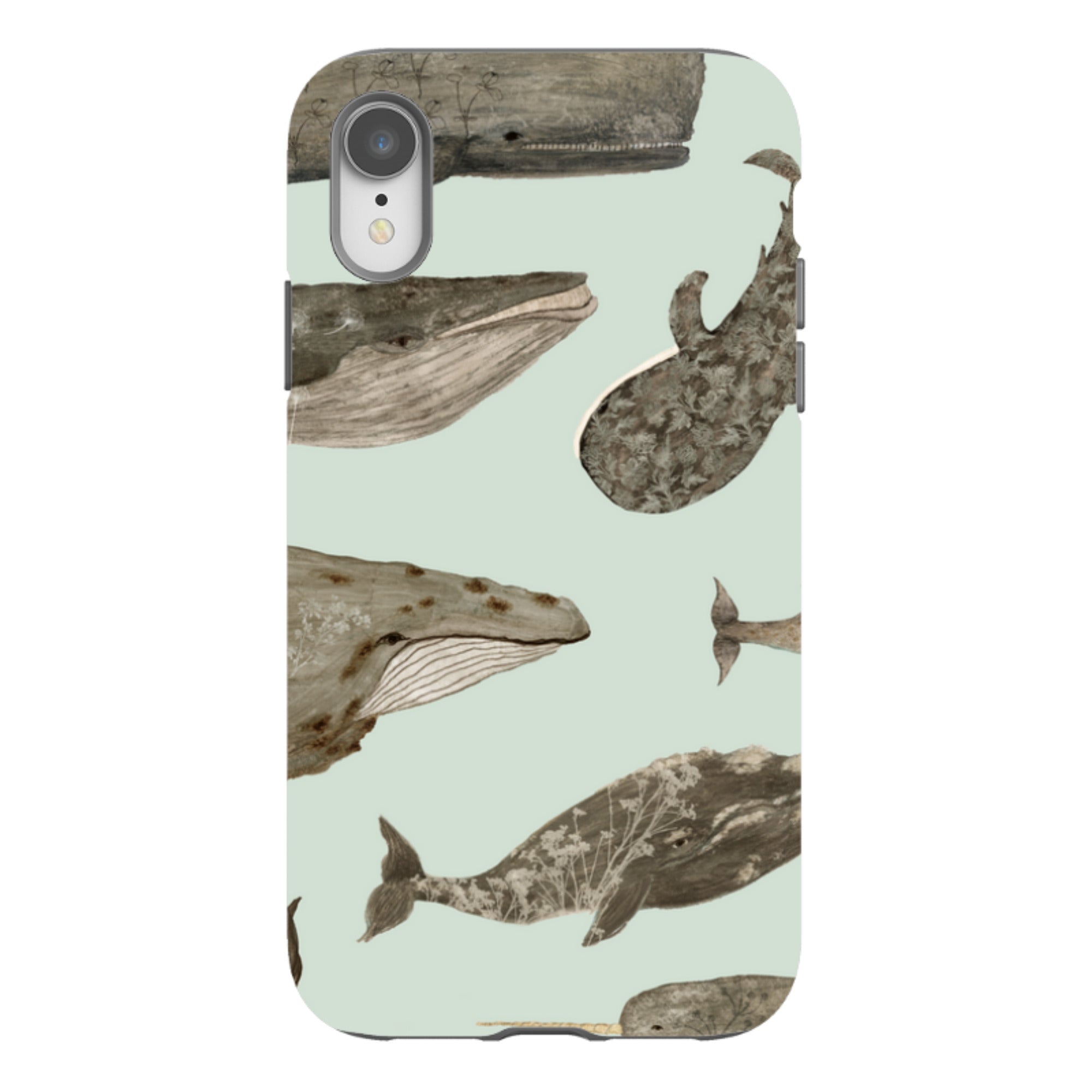 iPhone Tough Case - Wild Flower Whales By Katherine Quinn