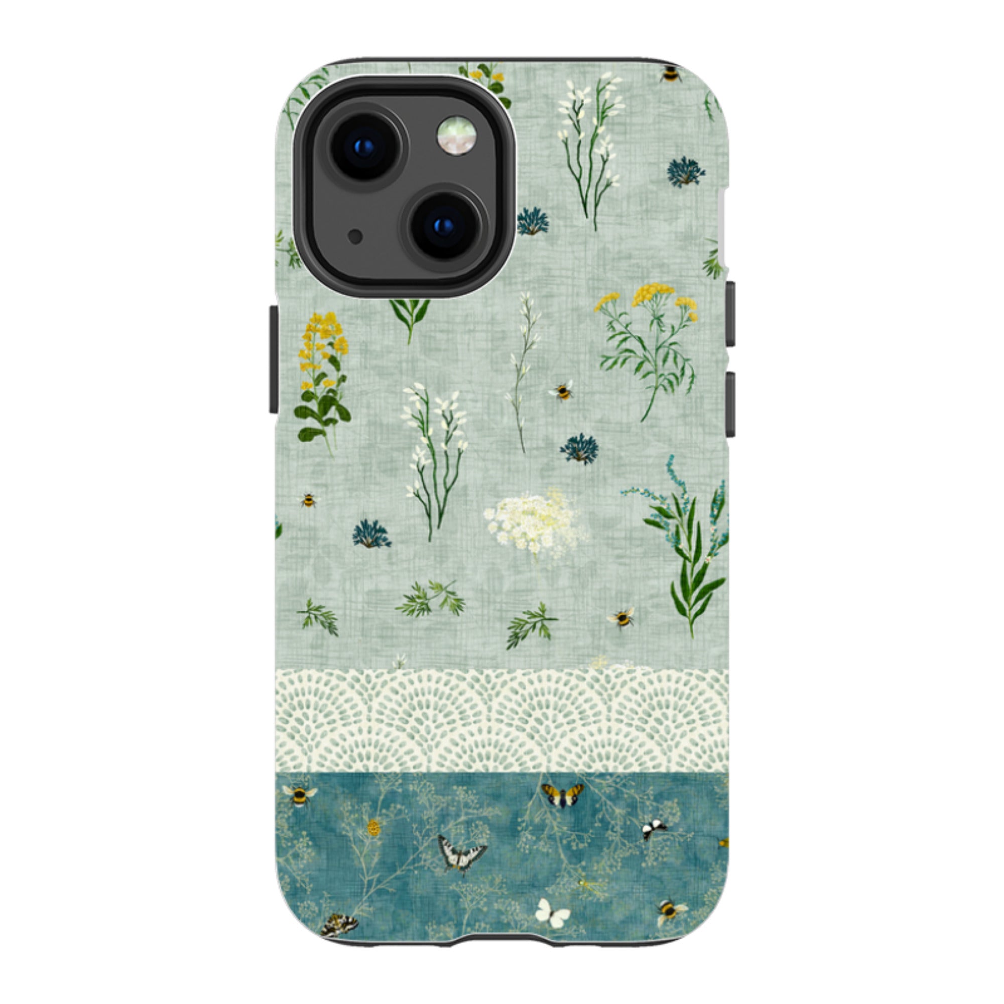 iPhone Tough Case - Song Bird Florals and Bees 2 By Katherine Quinn