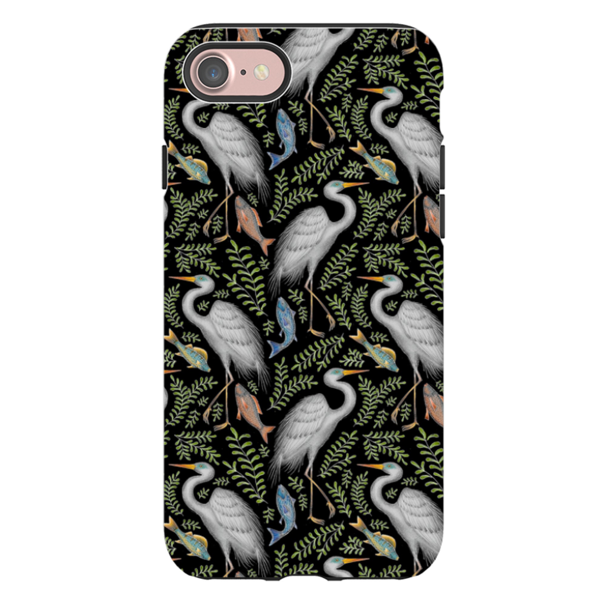 iPhone Tough Case - Egret Pattern By Catherine Rowe