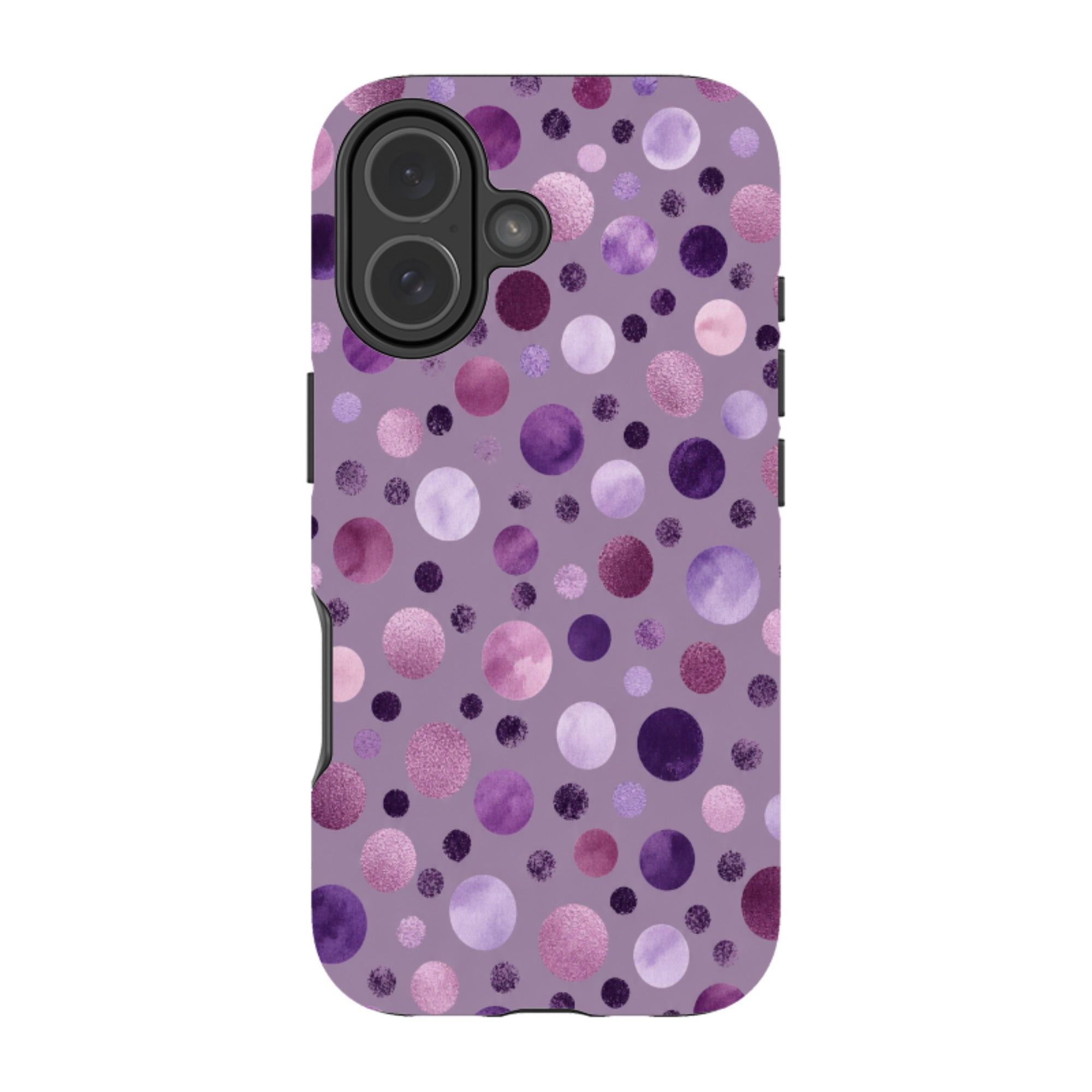iPhone Tough Case - Mauve Polka Dot