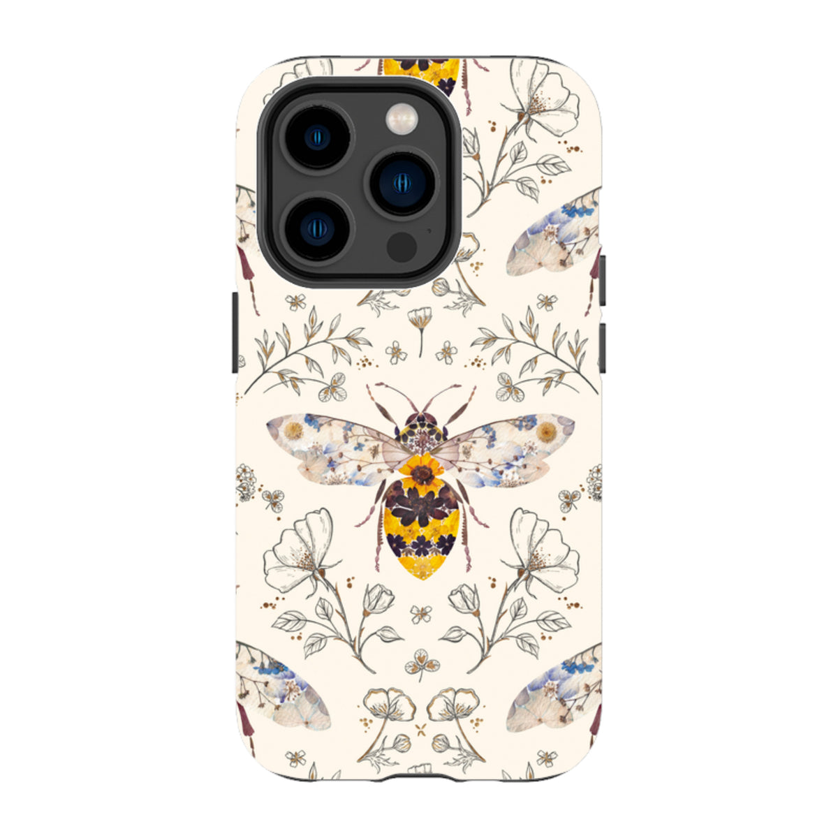 iPhone Tough Case - Alabaster Bumble Bee By Helen Ahpornsiri