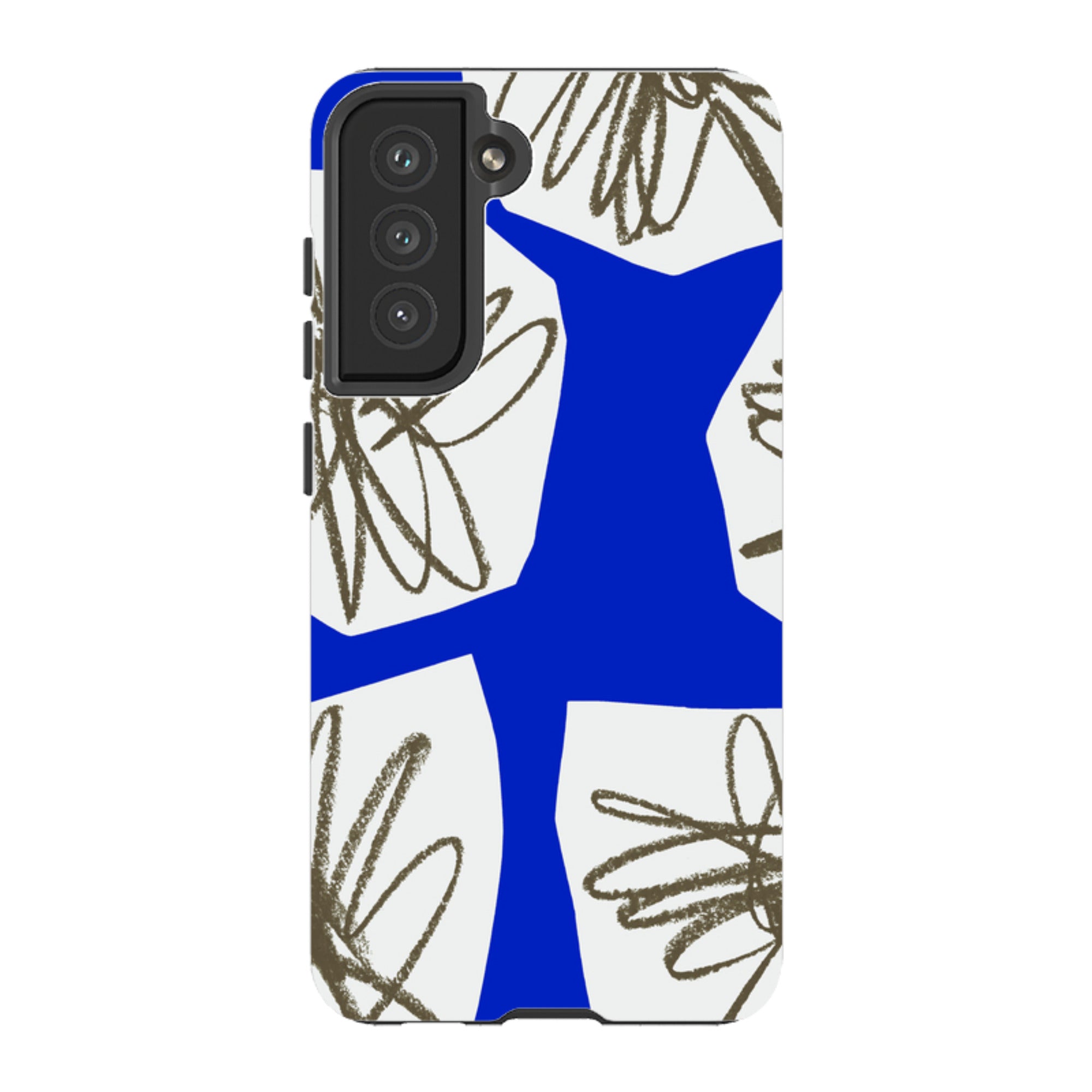 Samsung Tough Case - Blue Collage Flower By Kitty Joseph