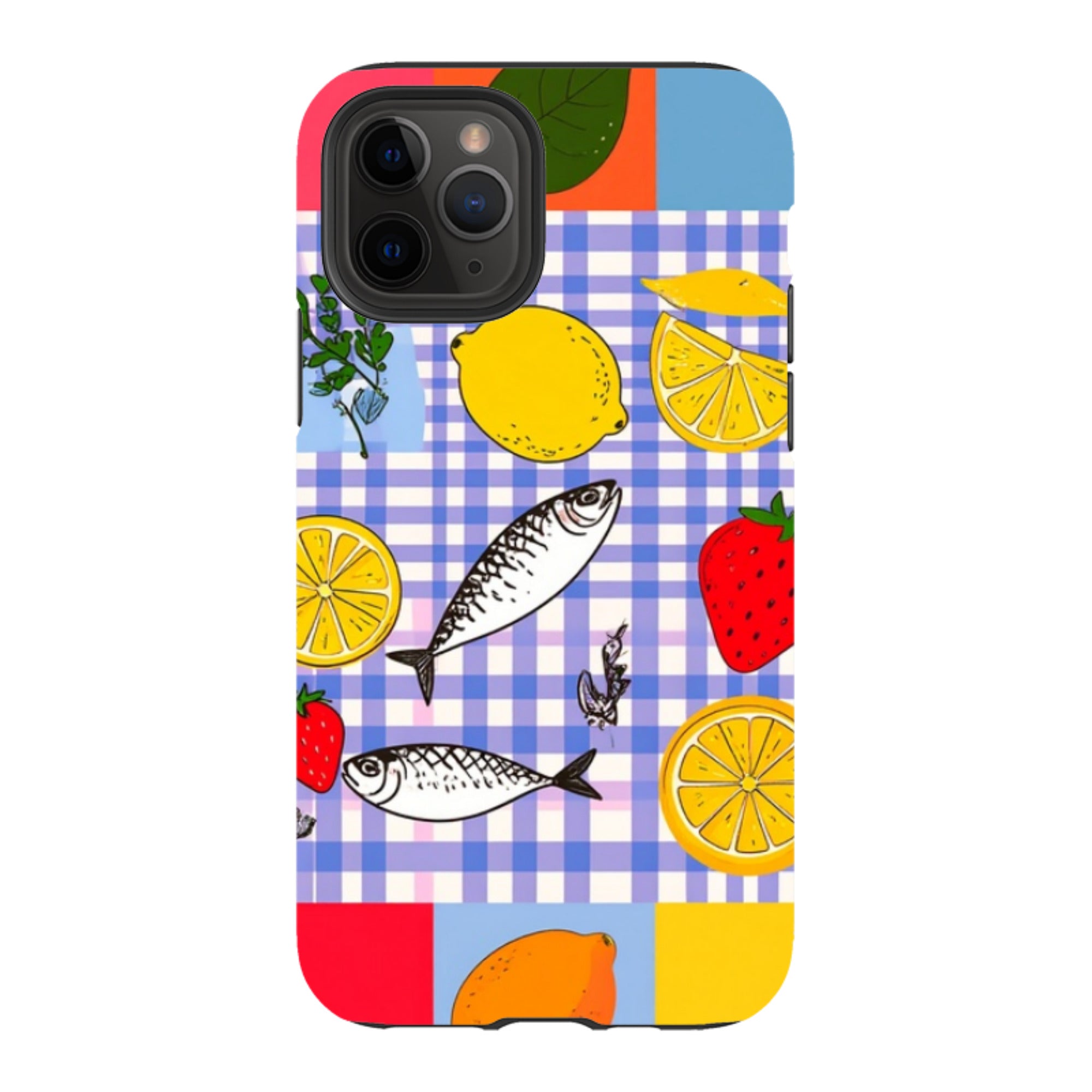 iPhone Tough Case - Sardines and Checks