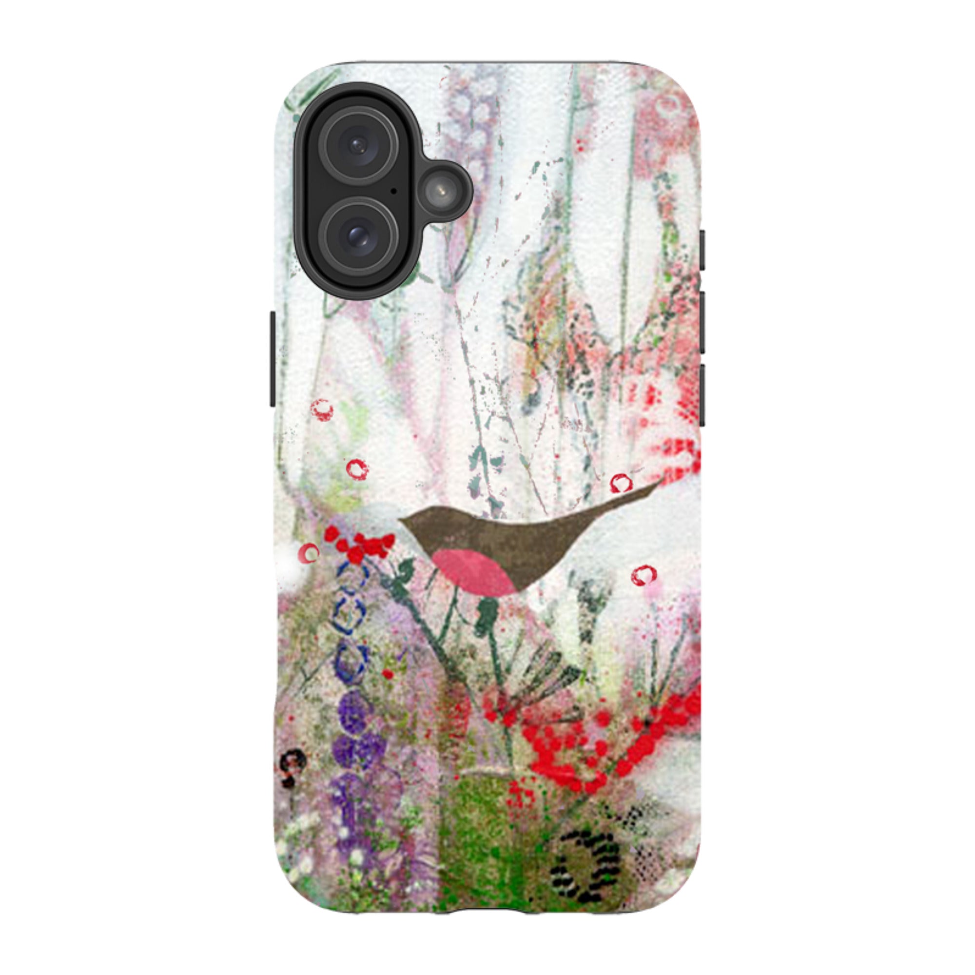 iPhone Tough Case - Robin And Berries By Tiffany Lynch