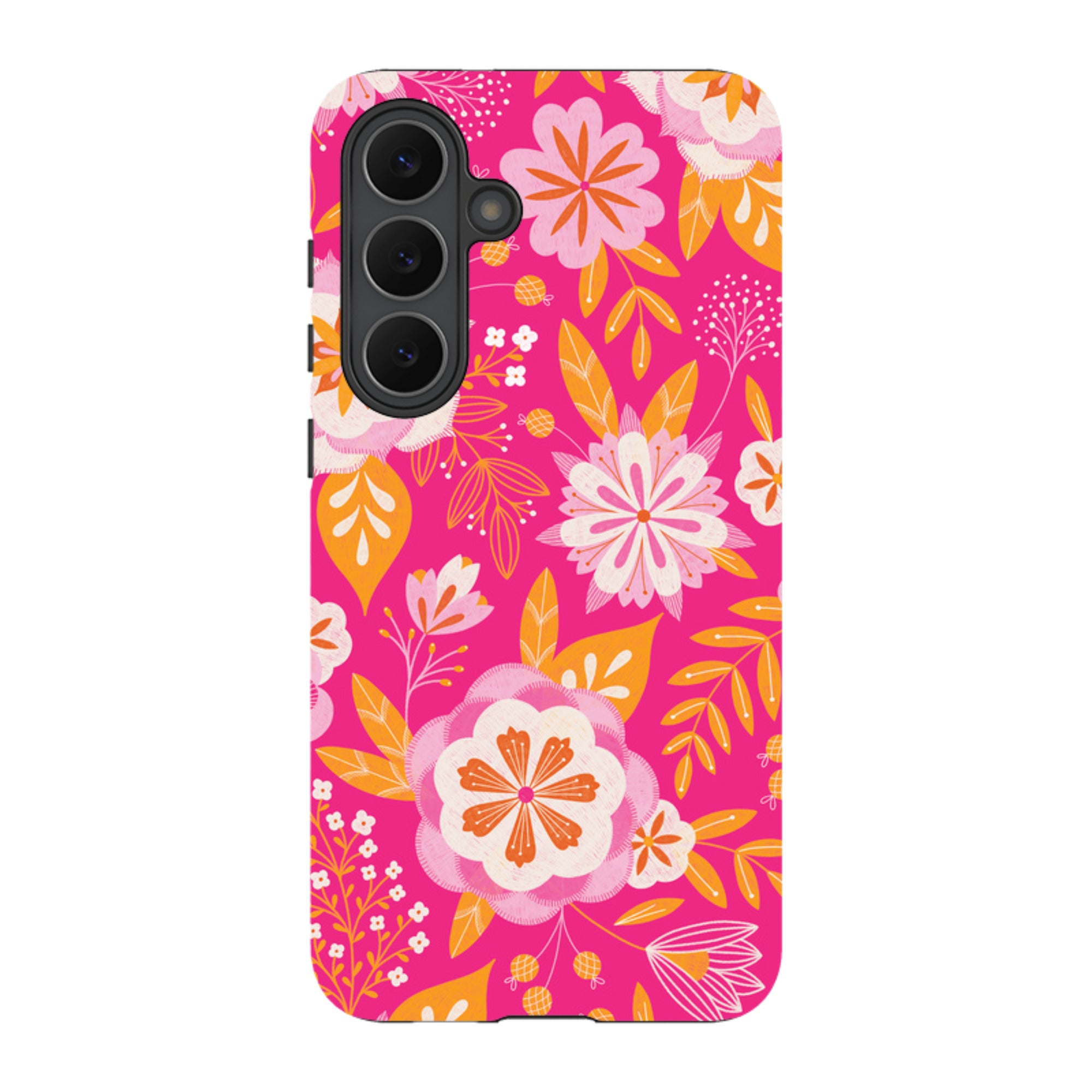 Samsung Tough Case - Big Bold Blooms Pink By Jenny Zemanek