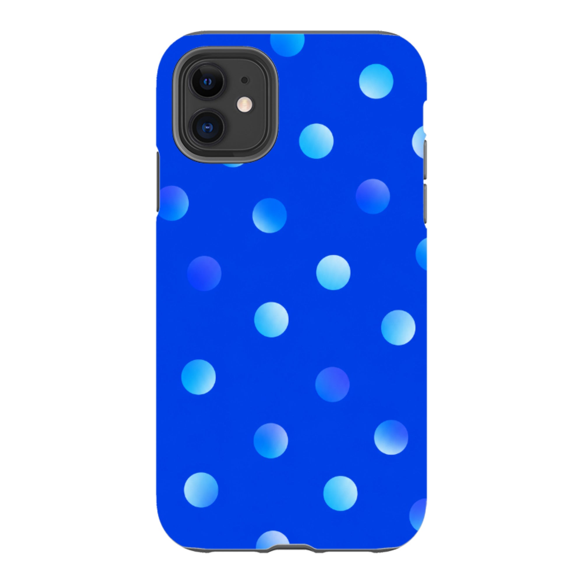 iPhone Tough Case - Blue Polka Dot