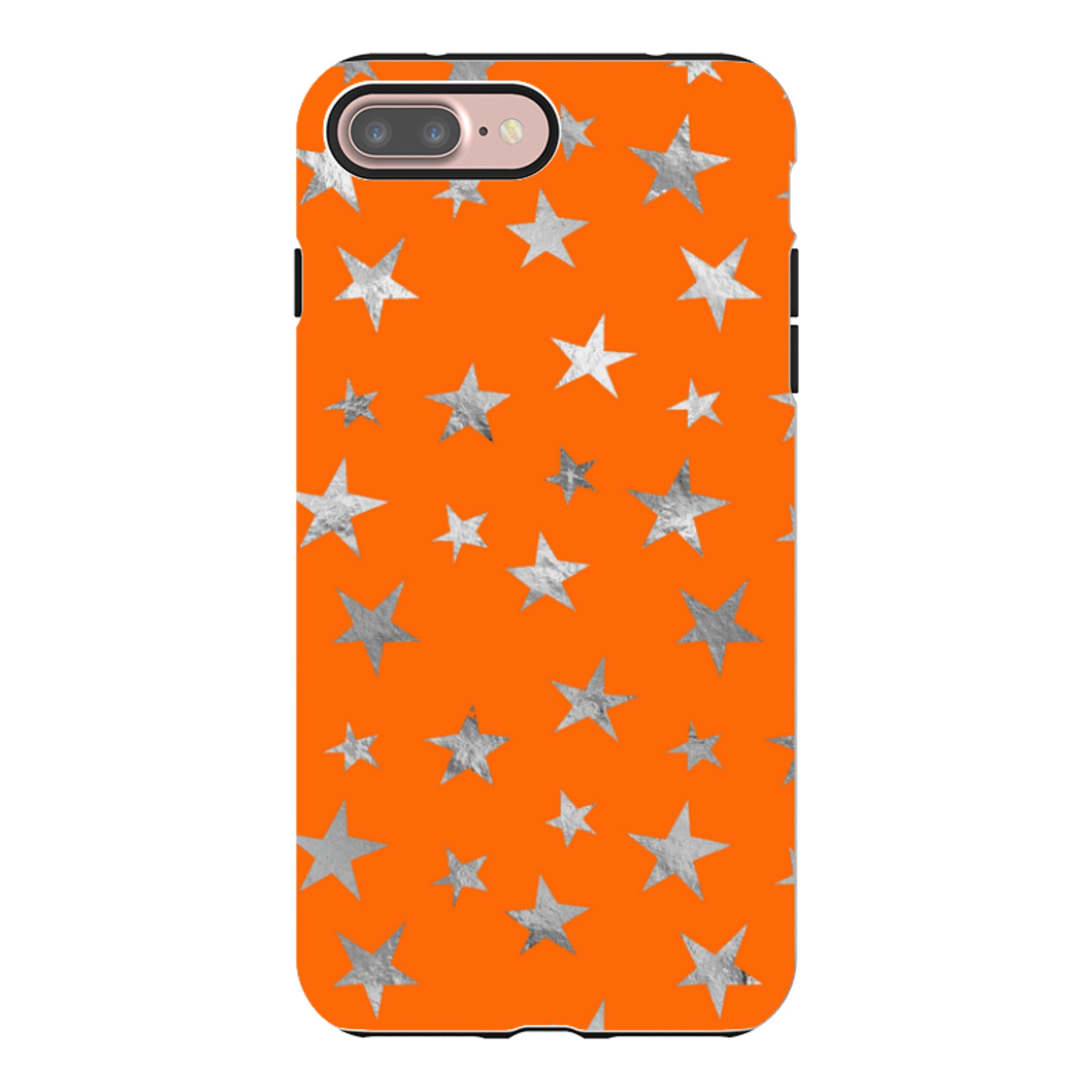 iPhone Tough Case - Orange and Silver Stars