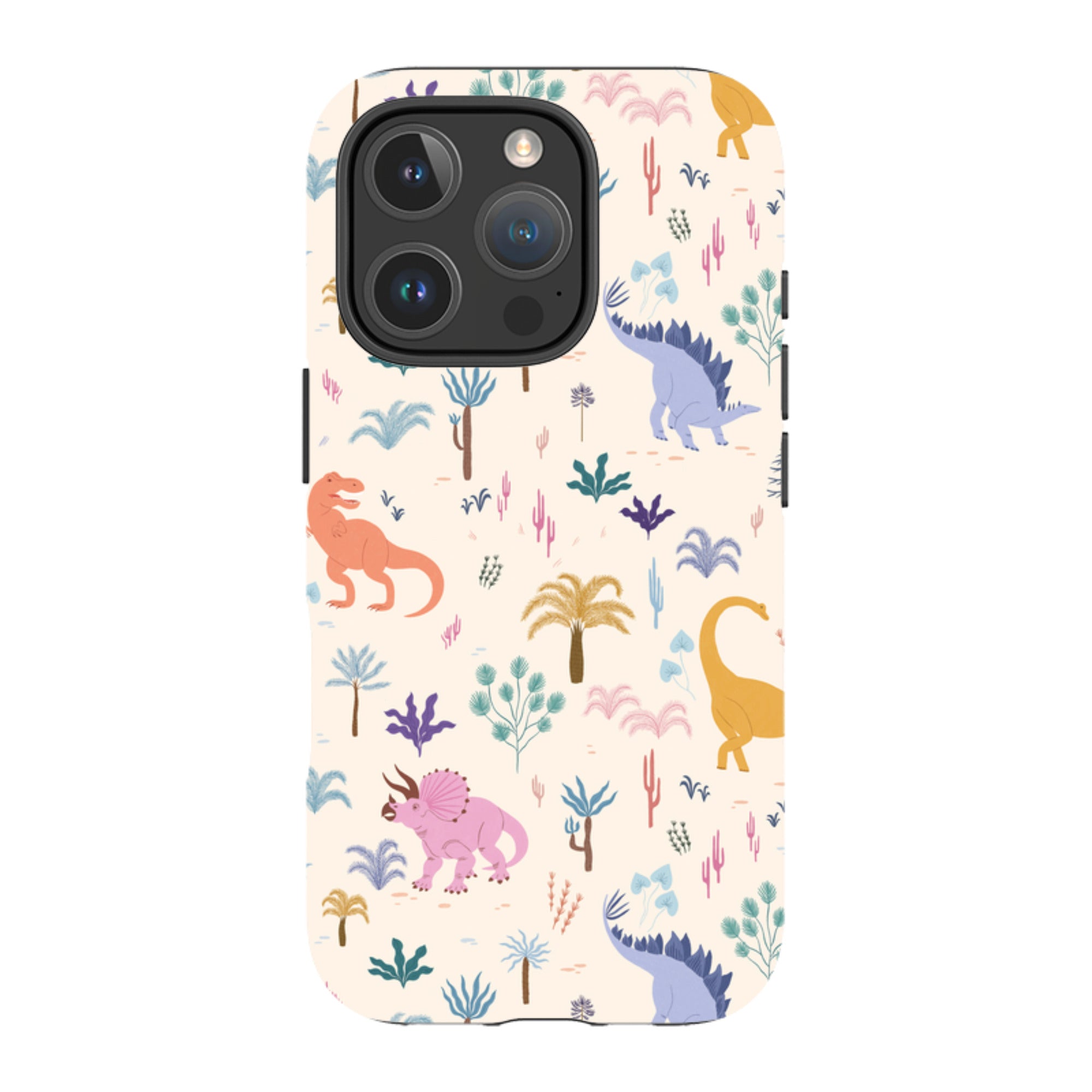 iPhone MagSafe Tough Case - Dinosaur Pattern Light By Meghann Rader