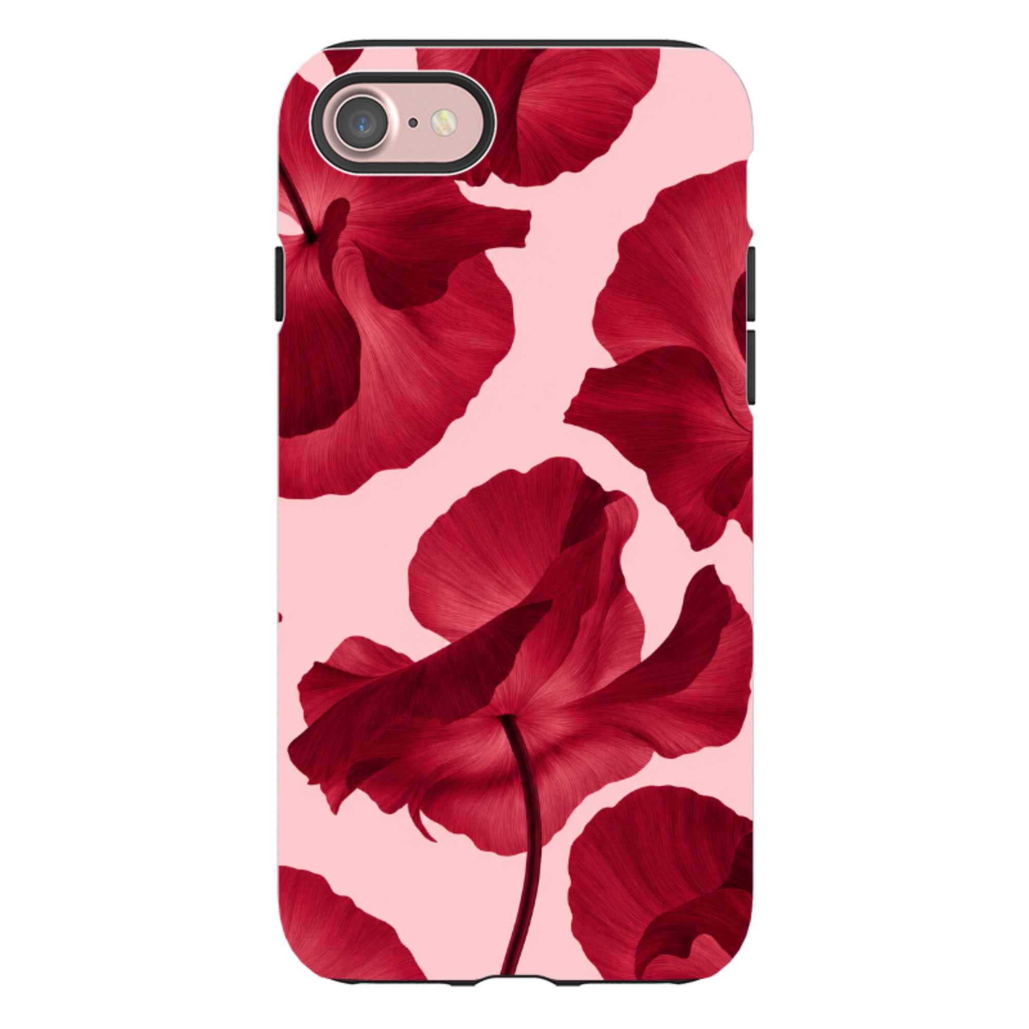 iPhone Tough Case - Burgundy Poppy