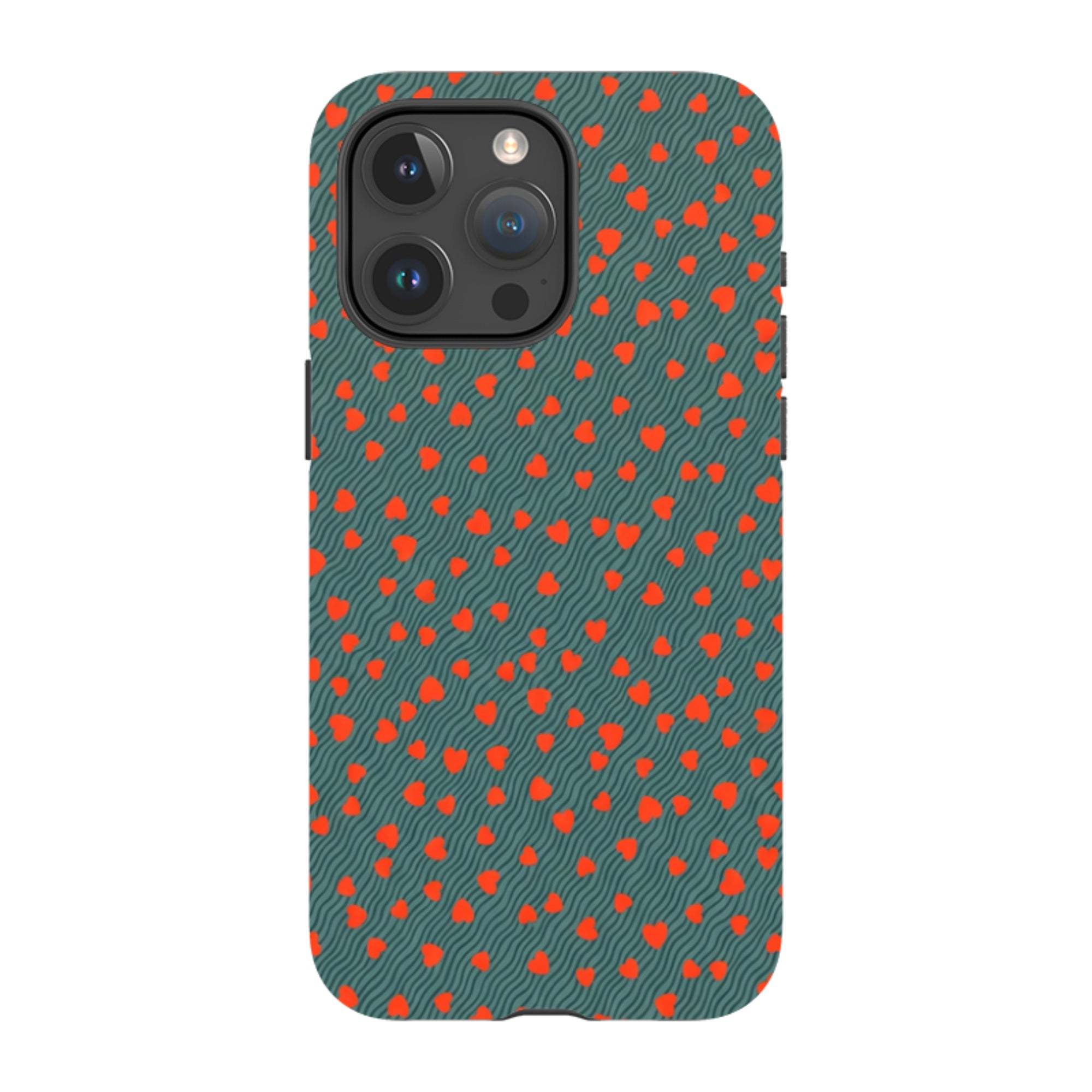 iPhone Tough Case - Red Hearts