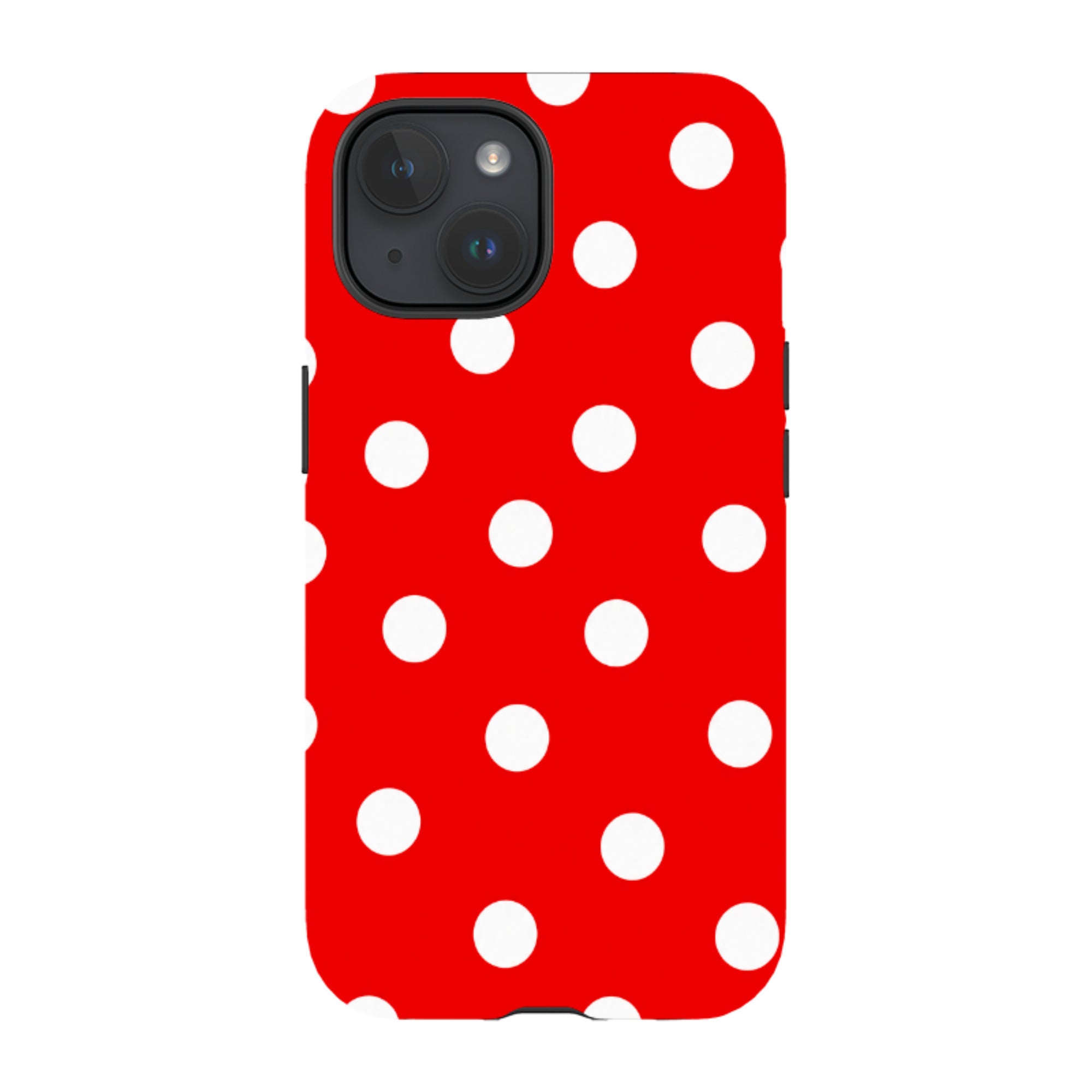 iPhone Tough Case - Red & White Polka Dot