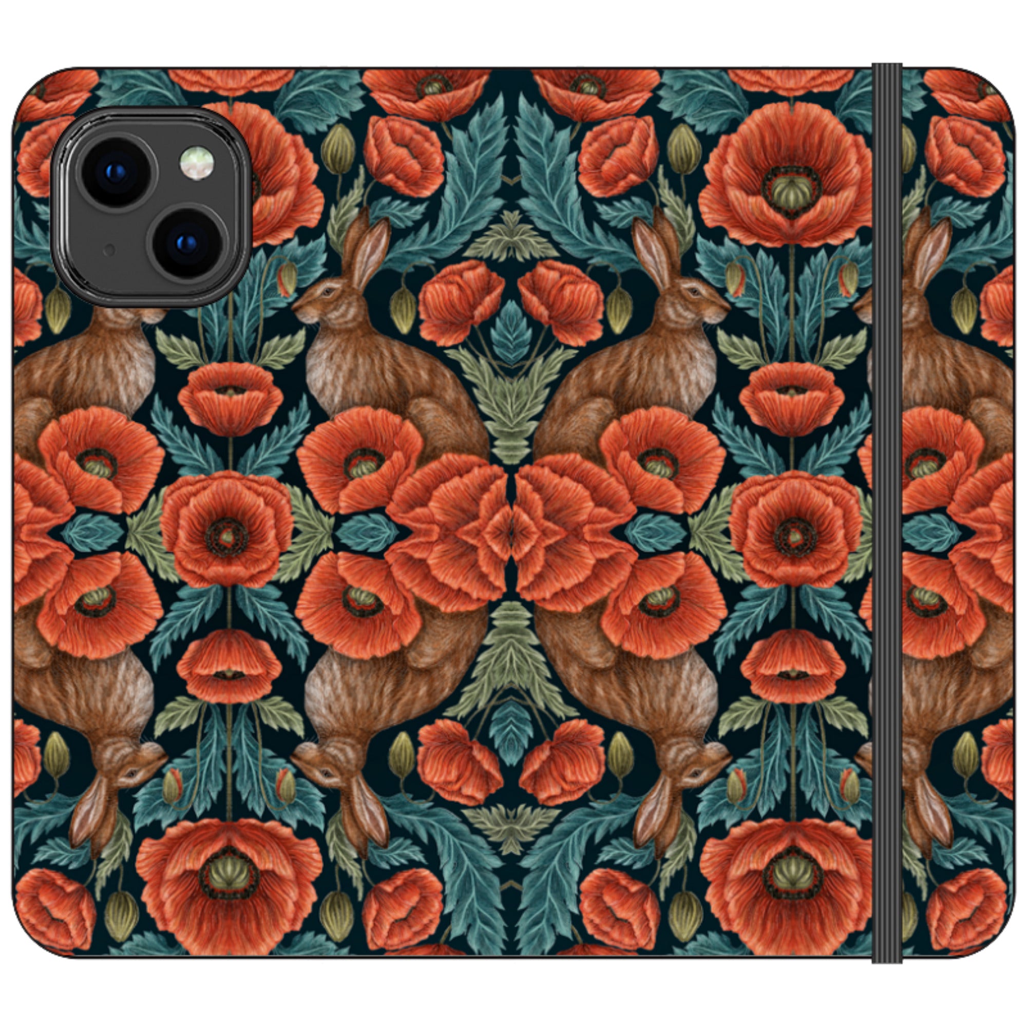 Poppy Red Wallet Case By Catherine Rowe