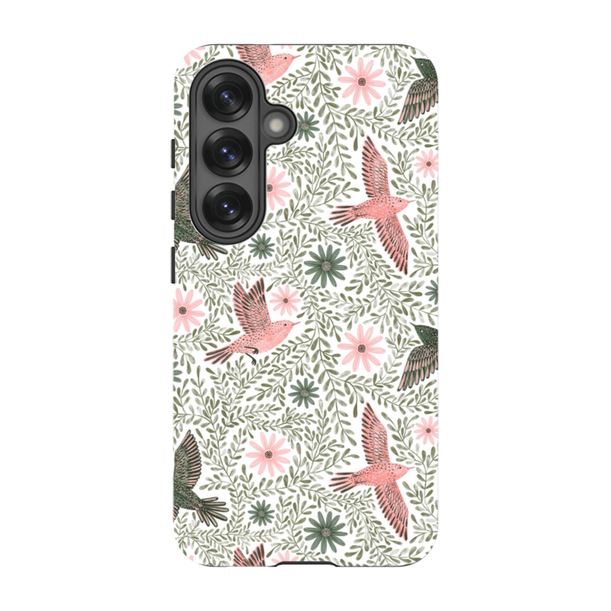 Samsung Tough Case - Bird Pattern Green By Lee Foster Wilson