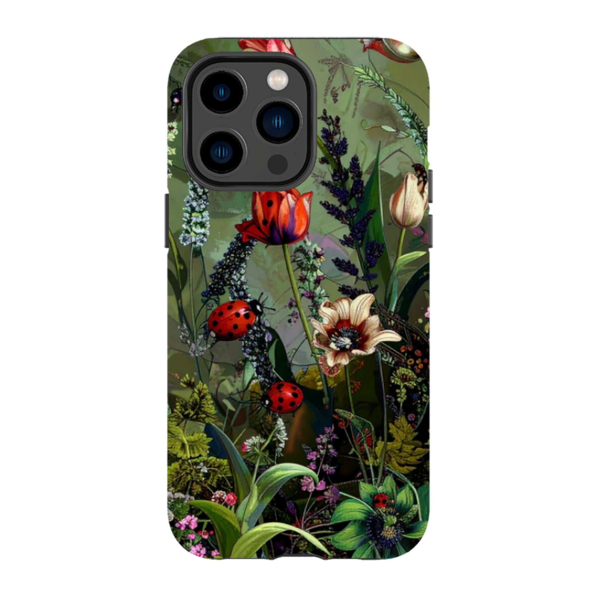 iPhone Tough Case - Green Vyne Ladybirds
