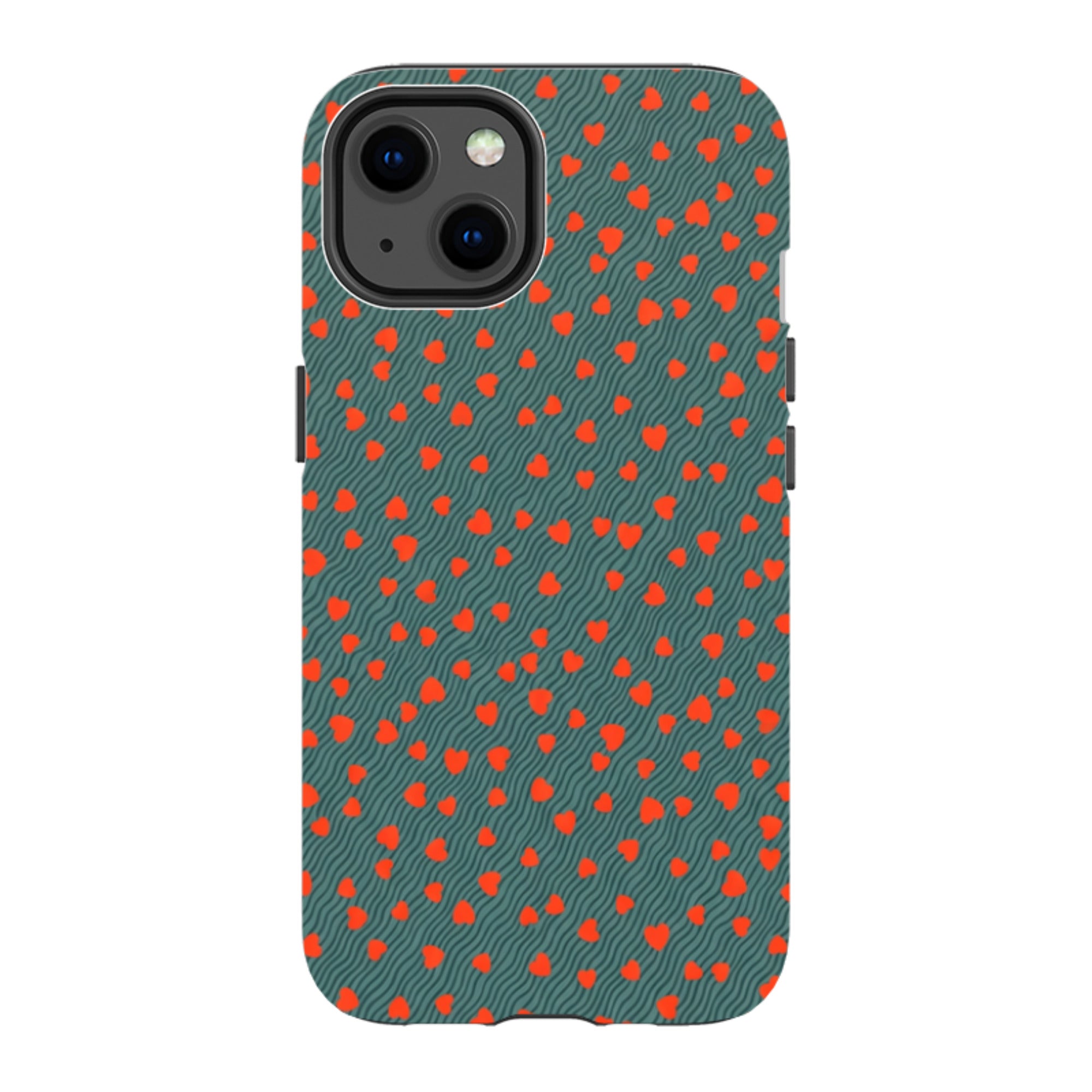 iPhone Tough Case - Red Hearts