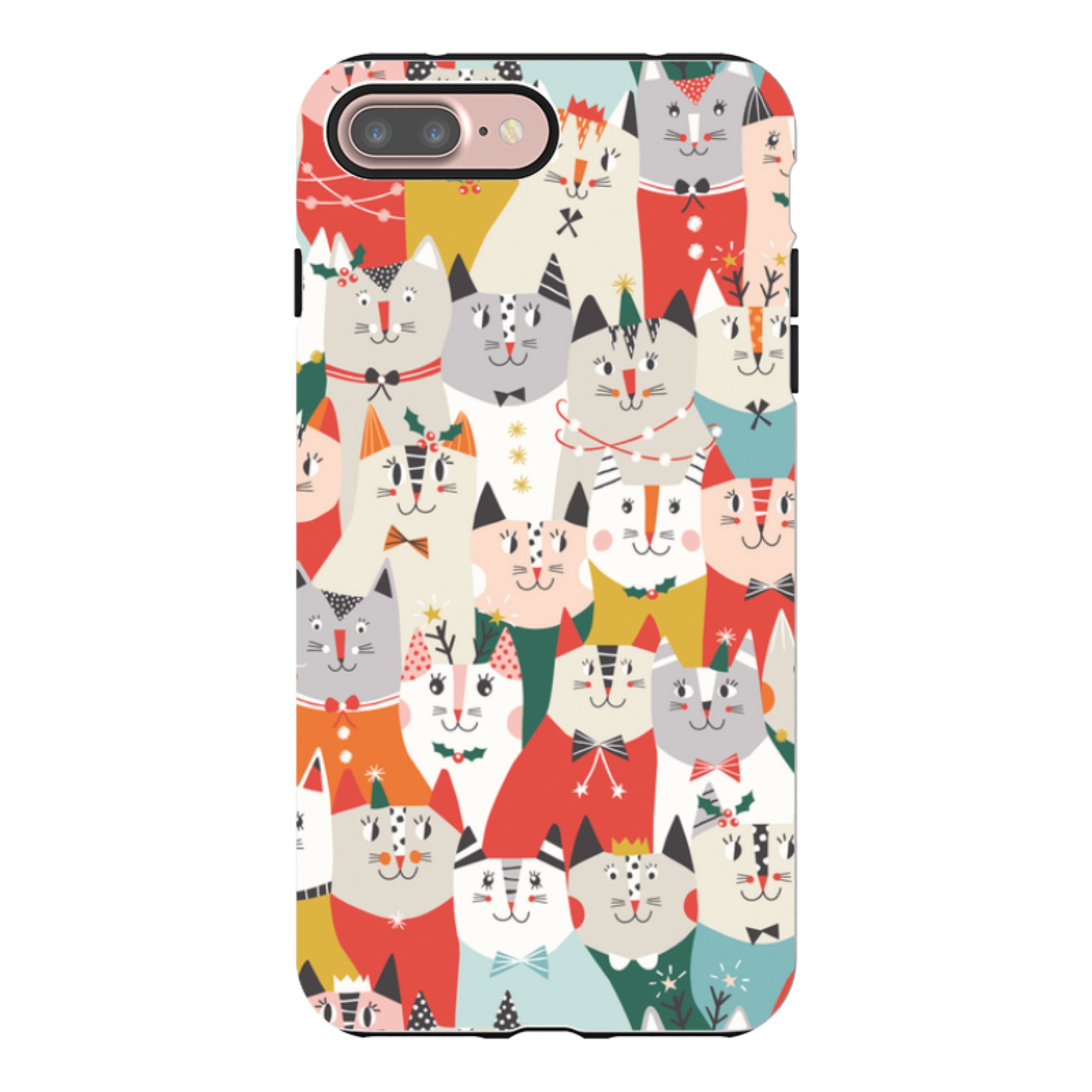 iPhone Tough Case - Christmas Cats By Ali Brookes