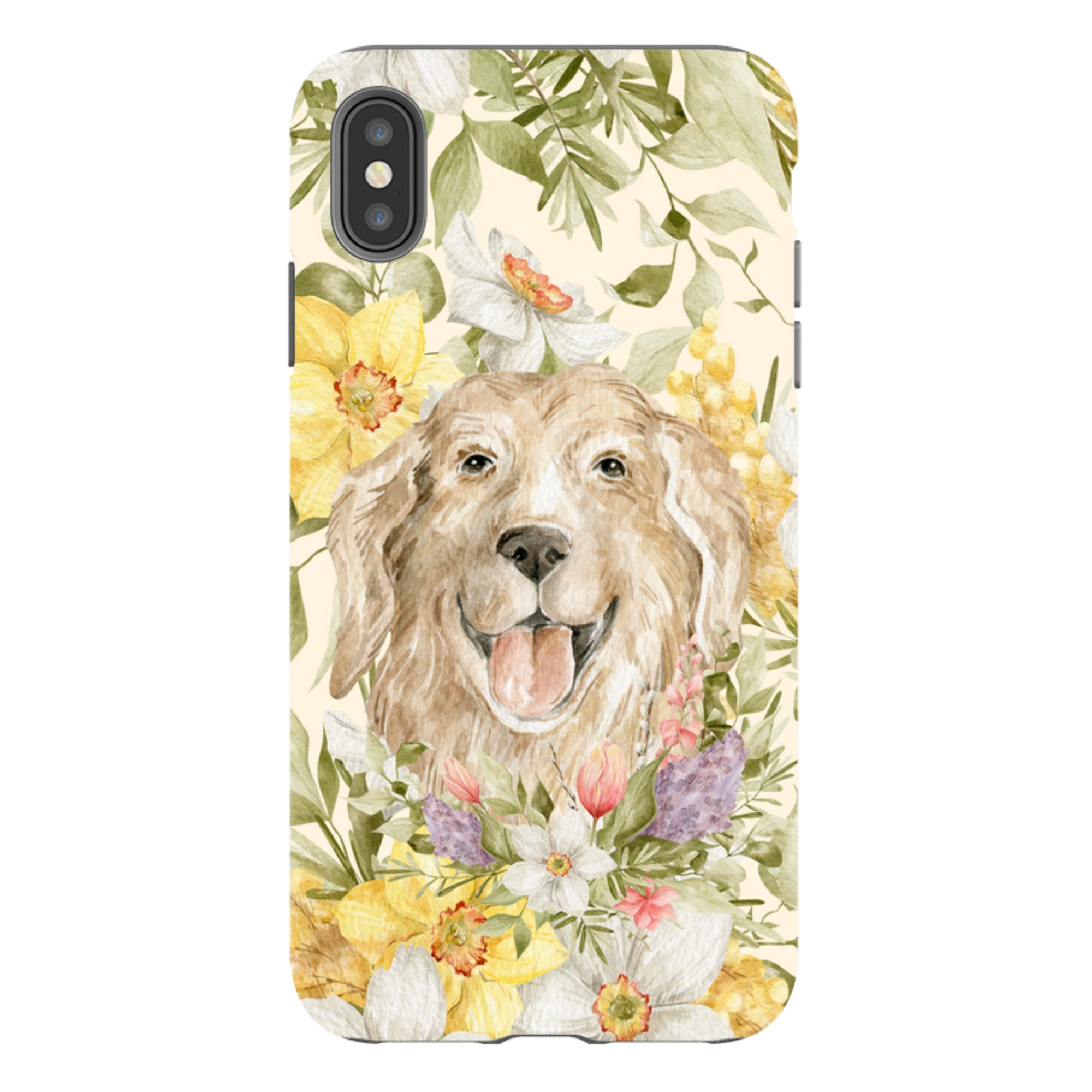 iPhone Tough Case - Floral Dog