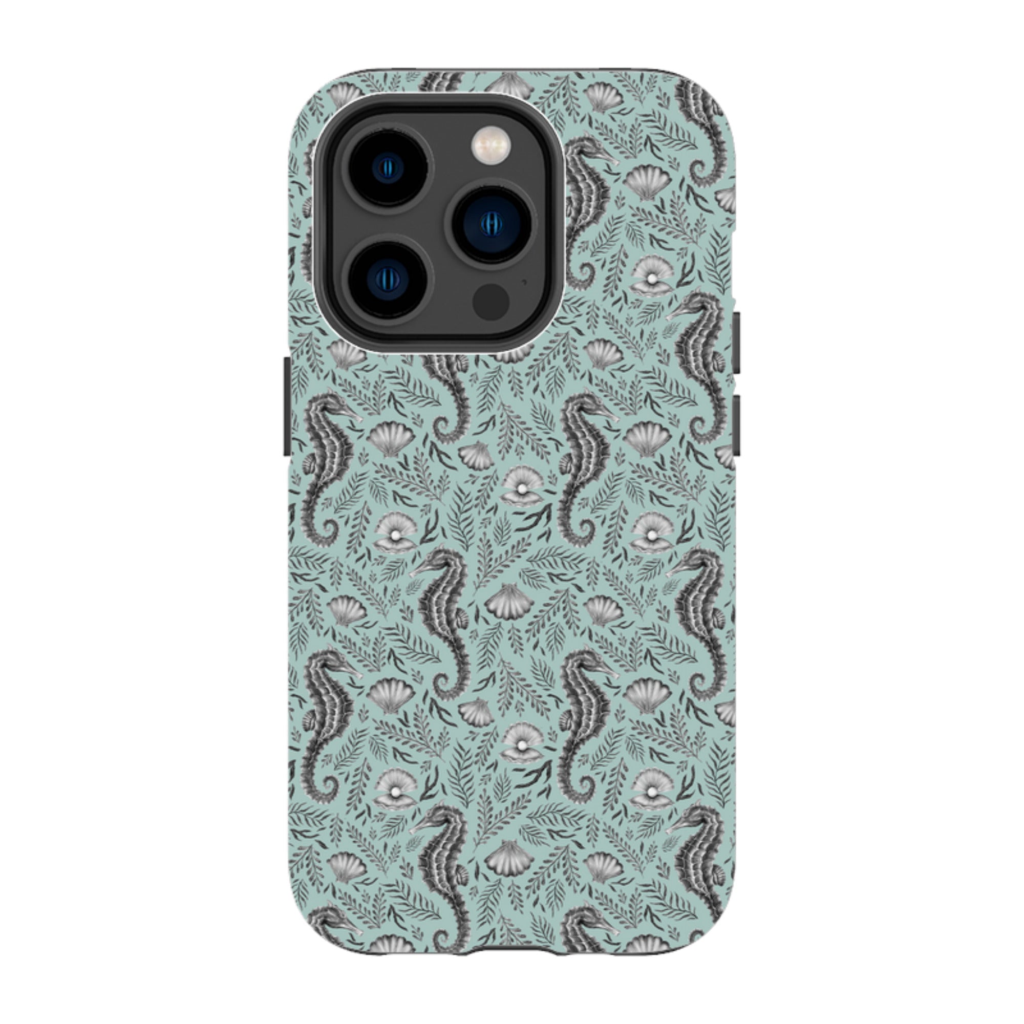 iPhone MagSafe Tough Case -  Seahorse Seafoam By Catherine Rowe