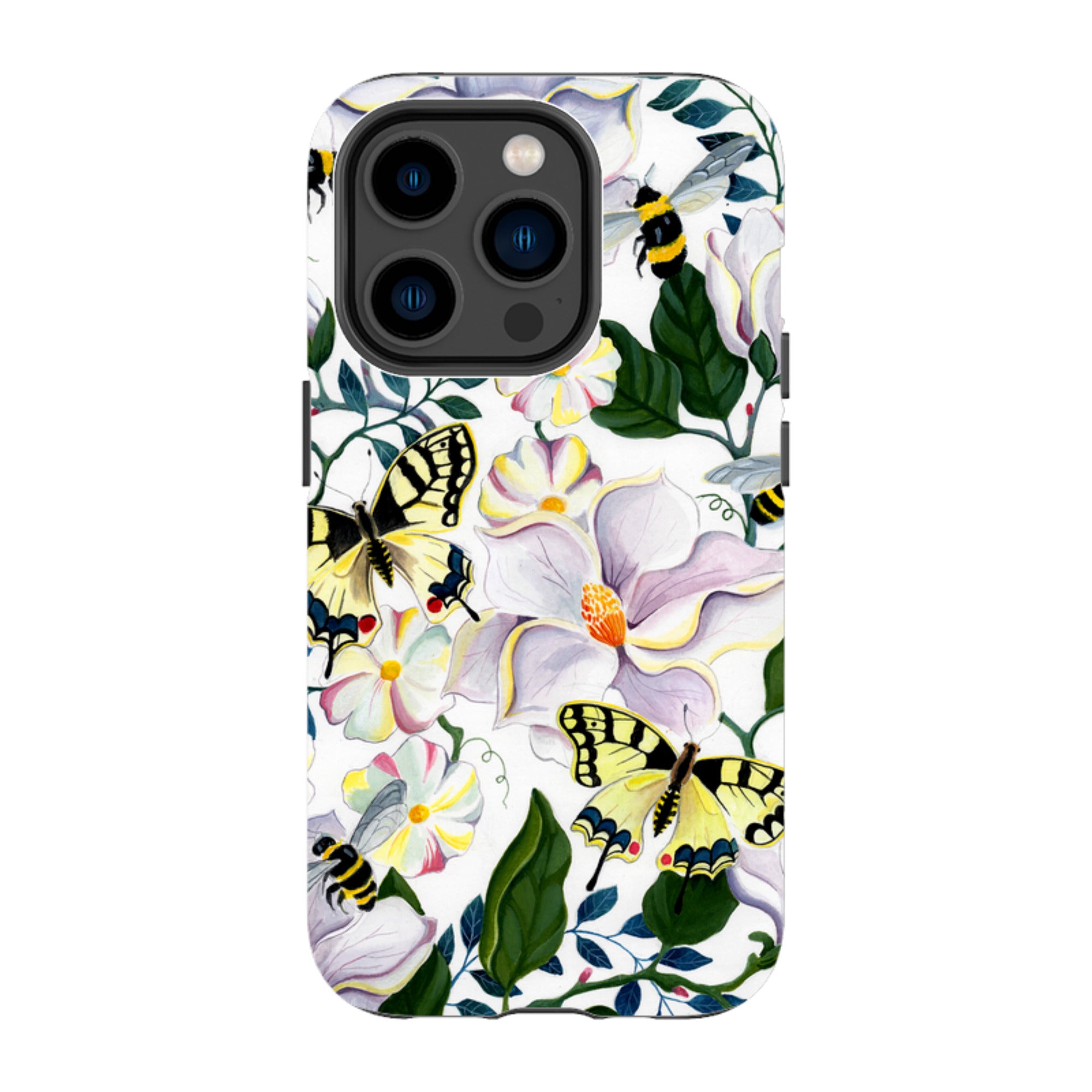 iPhone MagSafe Tough Case - Bees and Magnolia By Bex Parkin