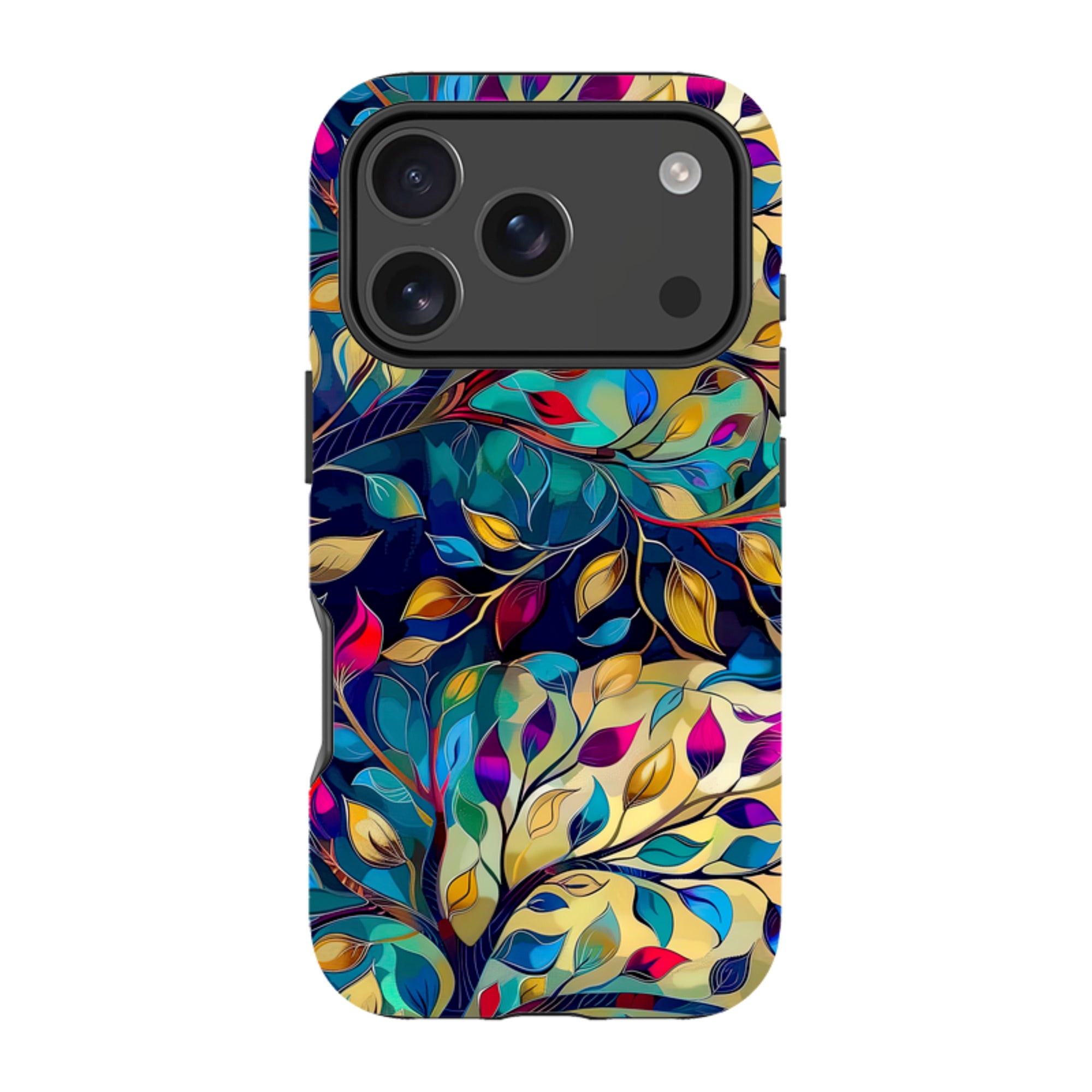 iPhone MagSafe Tough Case - Teal Leaves