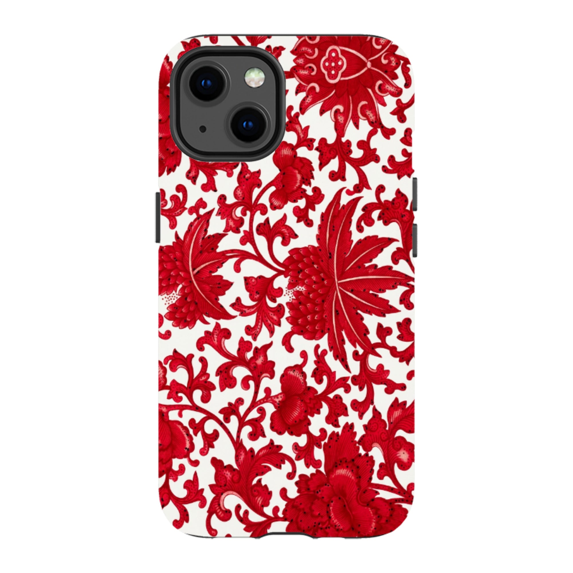 iPhone MagSafe Tough Case - Red Chinoiserie Floral