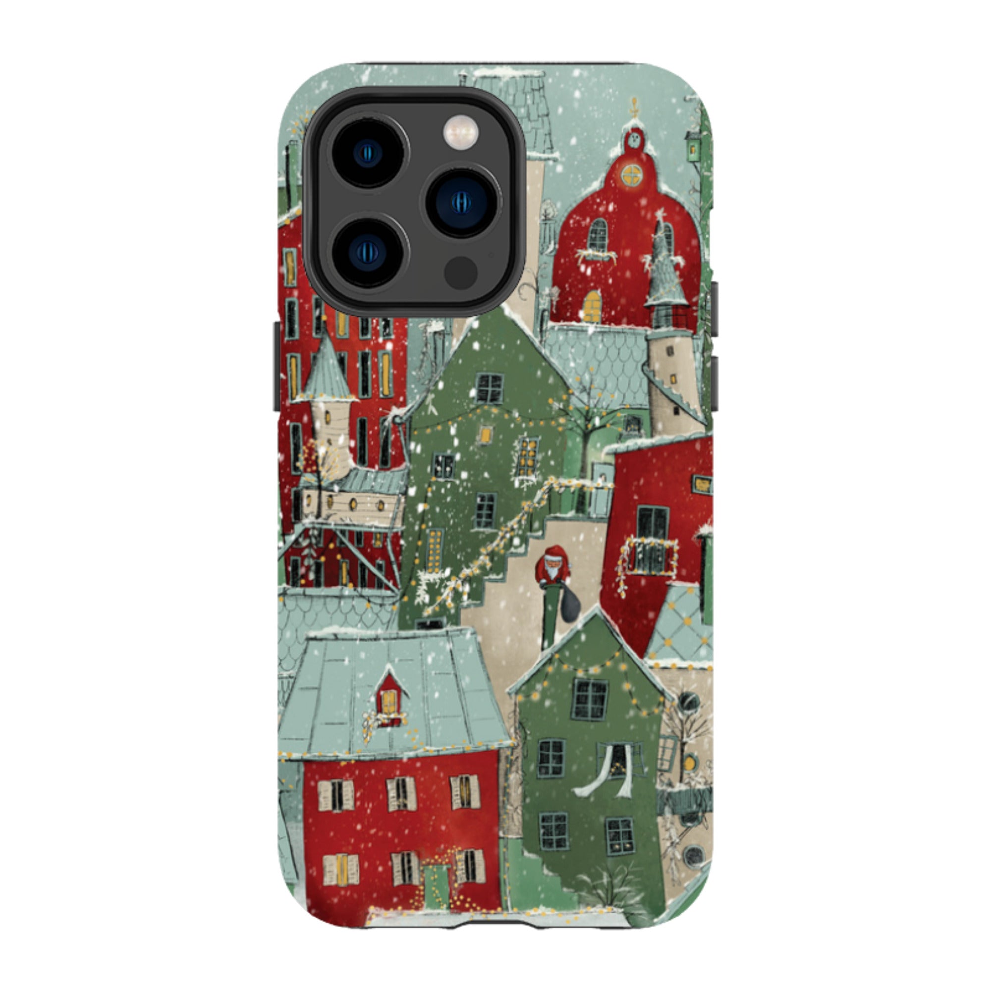 iPhone MagSafe Tough Case - City Winkles Red By Maja Lindberg