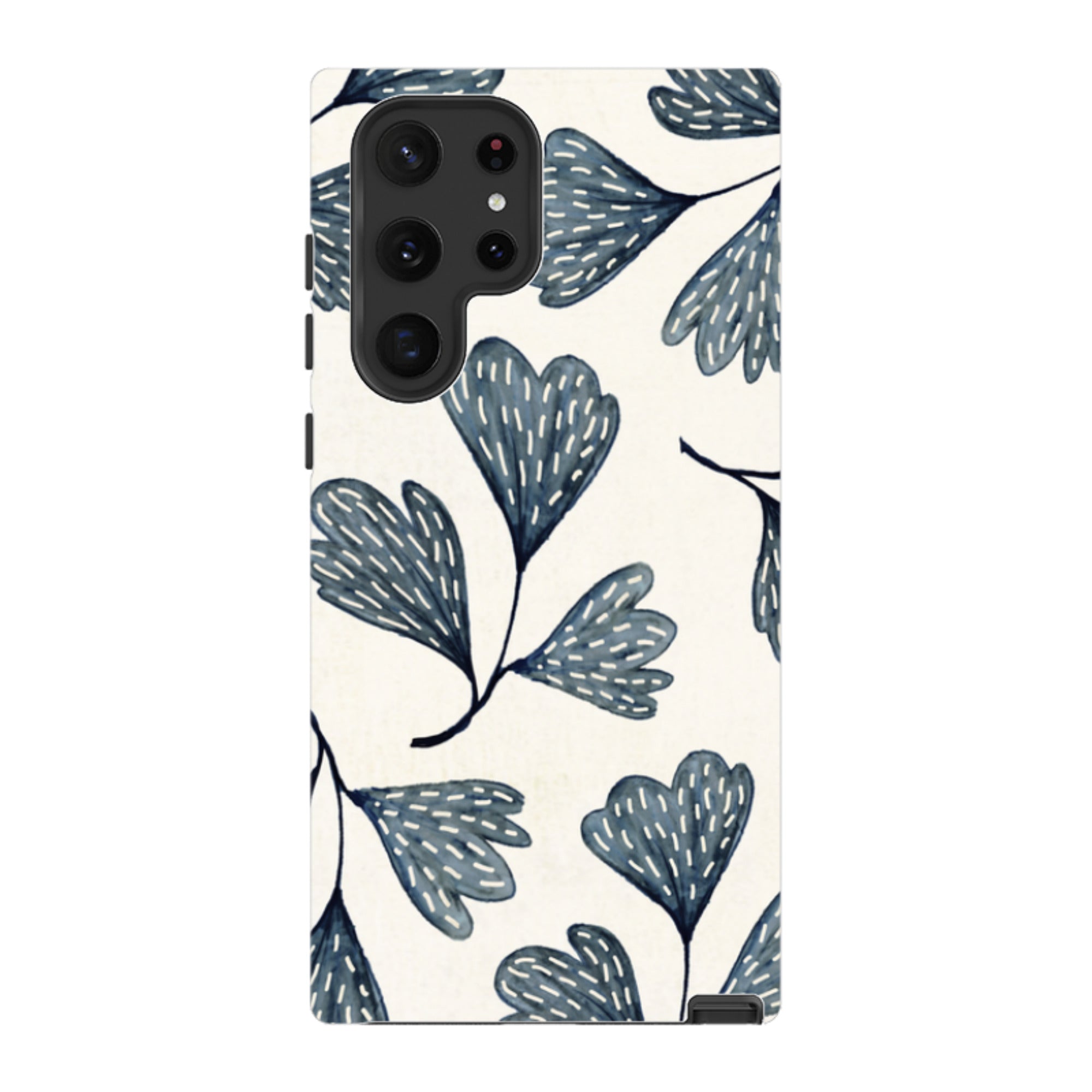 Samsung Tough Case - Indigo Leaves By Katherine Quinn