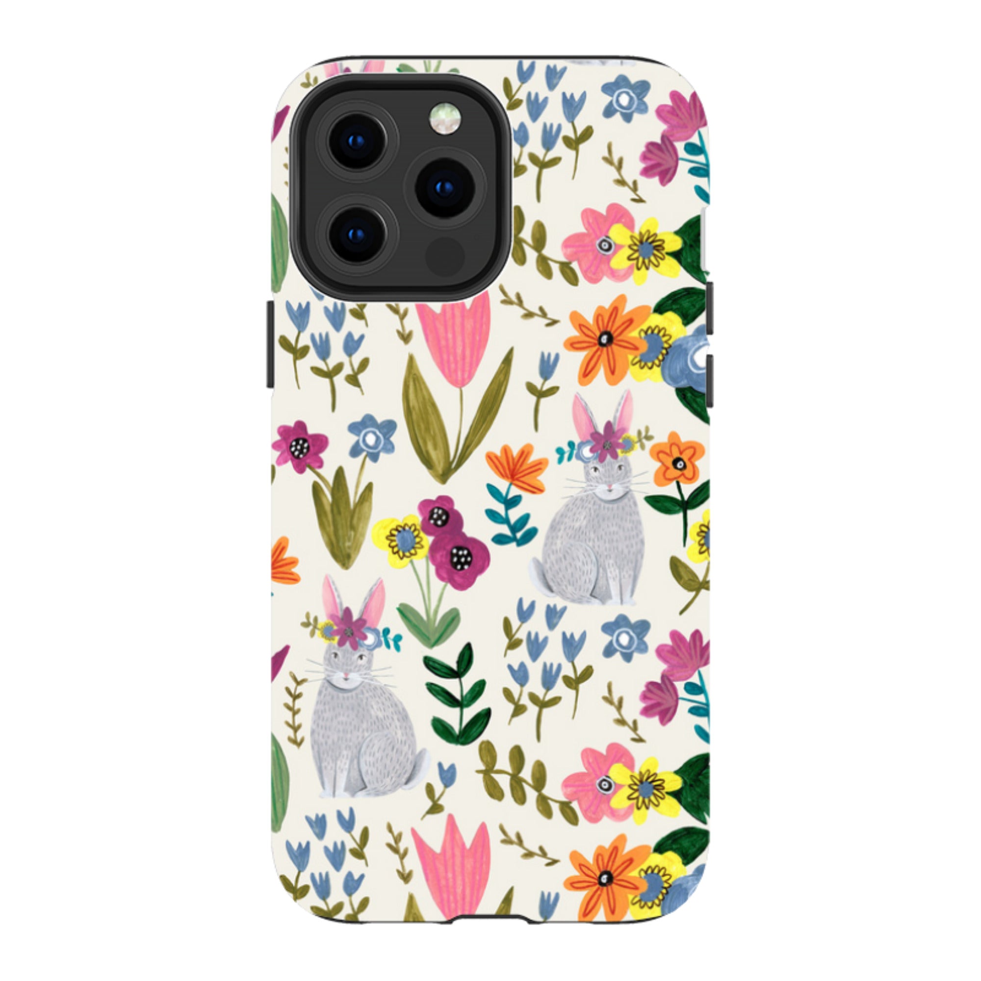 iPhone Tough Case - Rabbit Floral By Caroline Bonne Muller