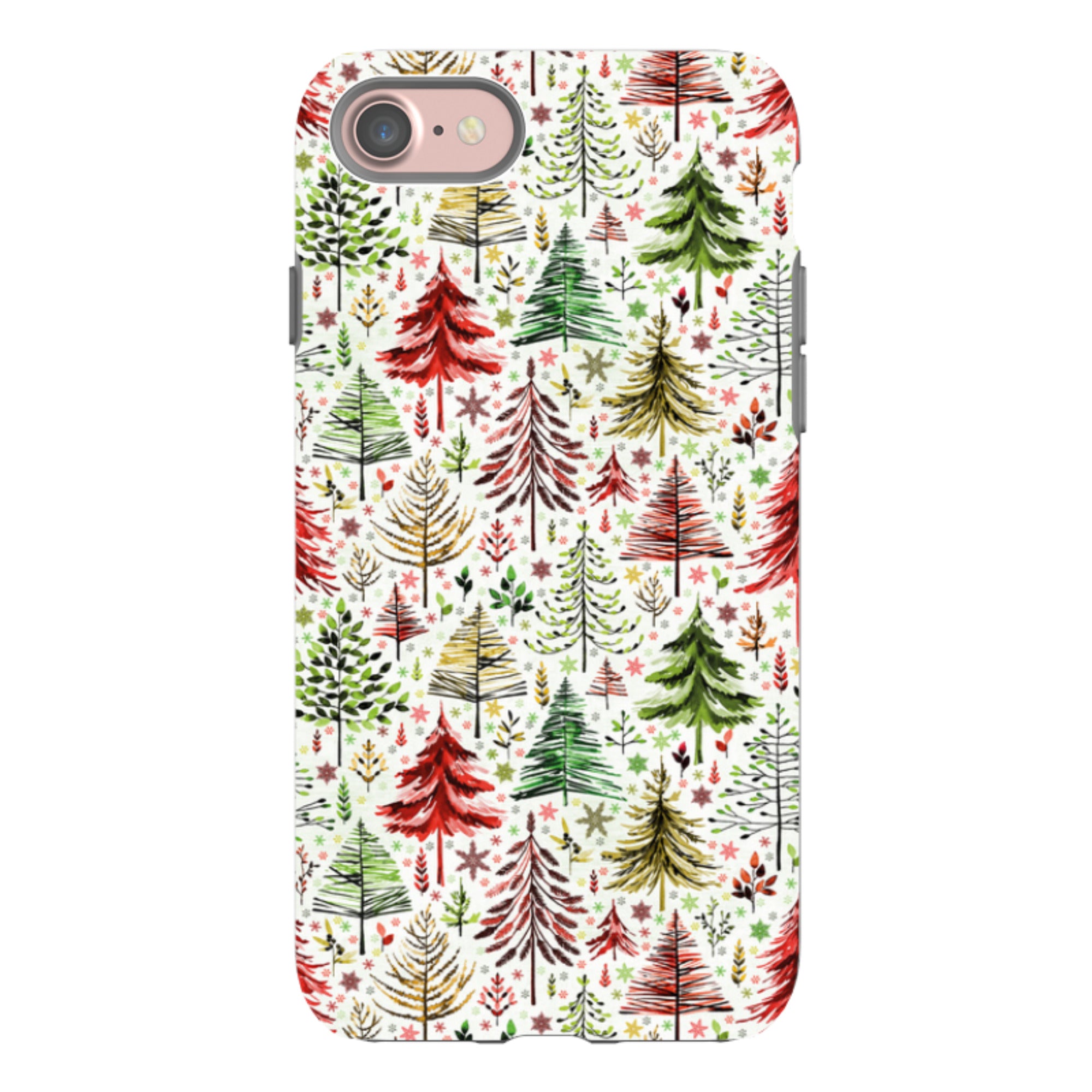 iPhone Tough Case - Xmas Trees By Elisabeth Haager