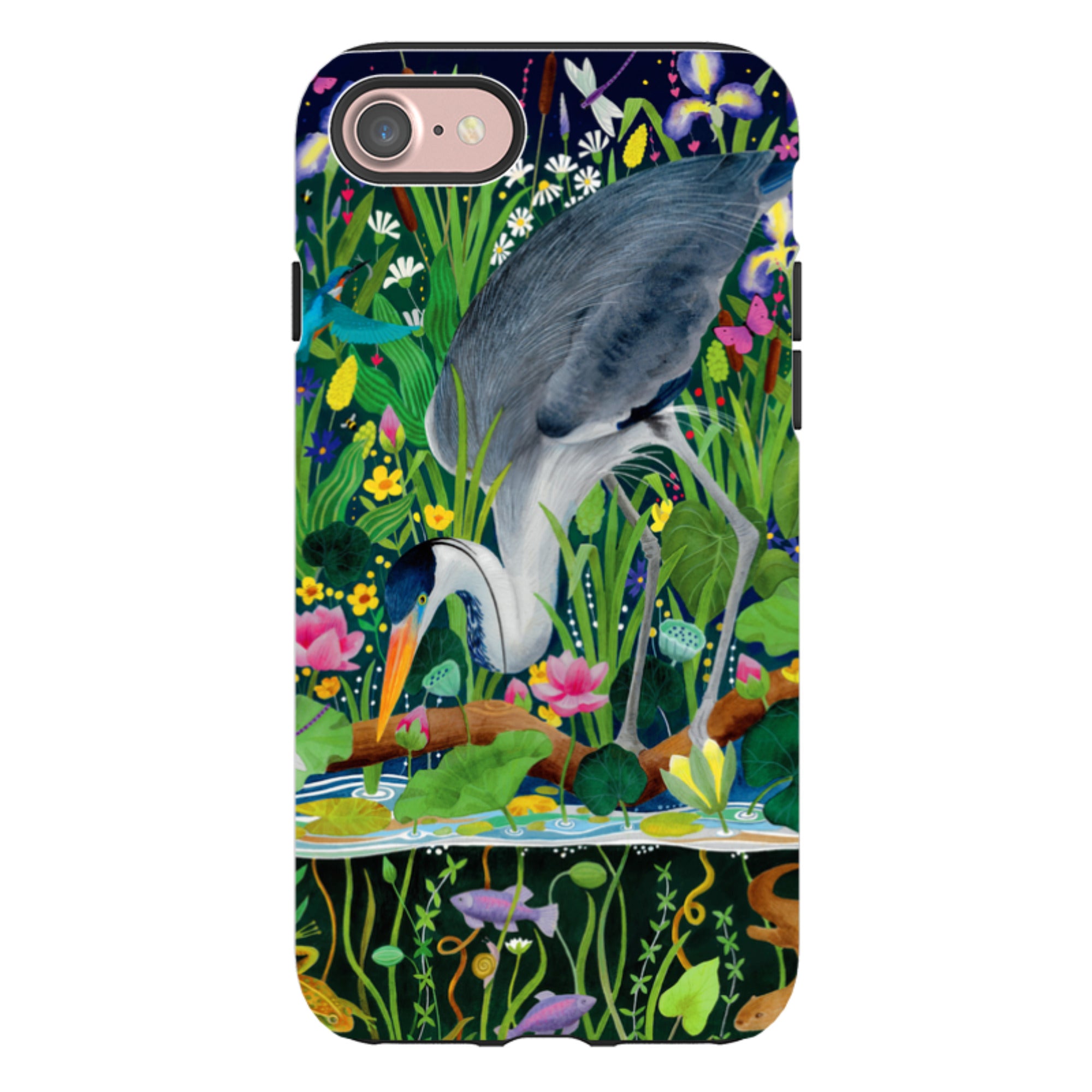 iPhone Tough Case - Heron Fishing By Bex Parkin