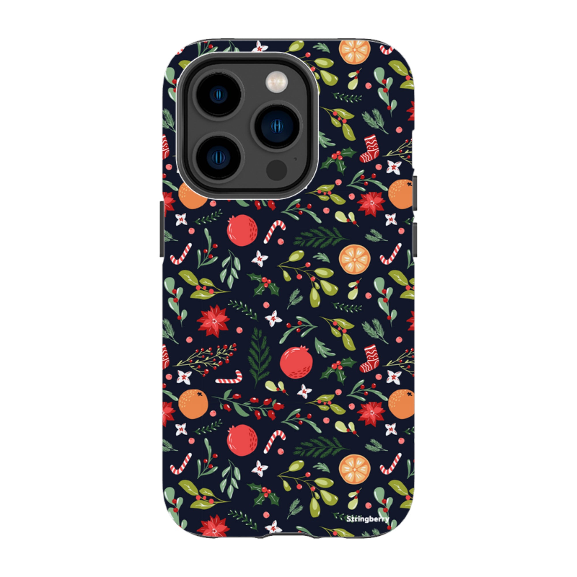iPhone Tough Case - Oranges and Candy Canes II