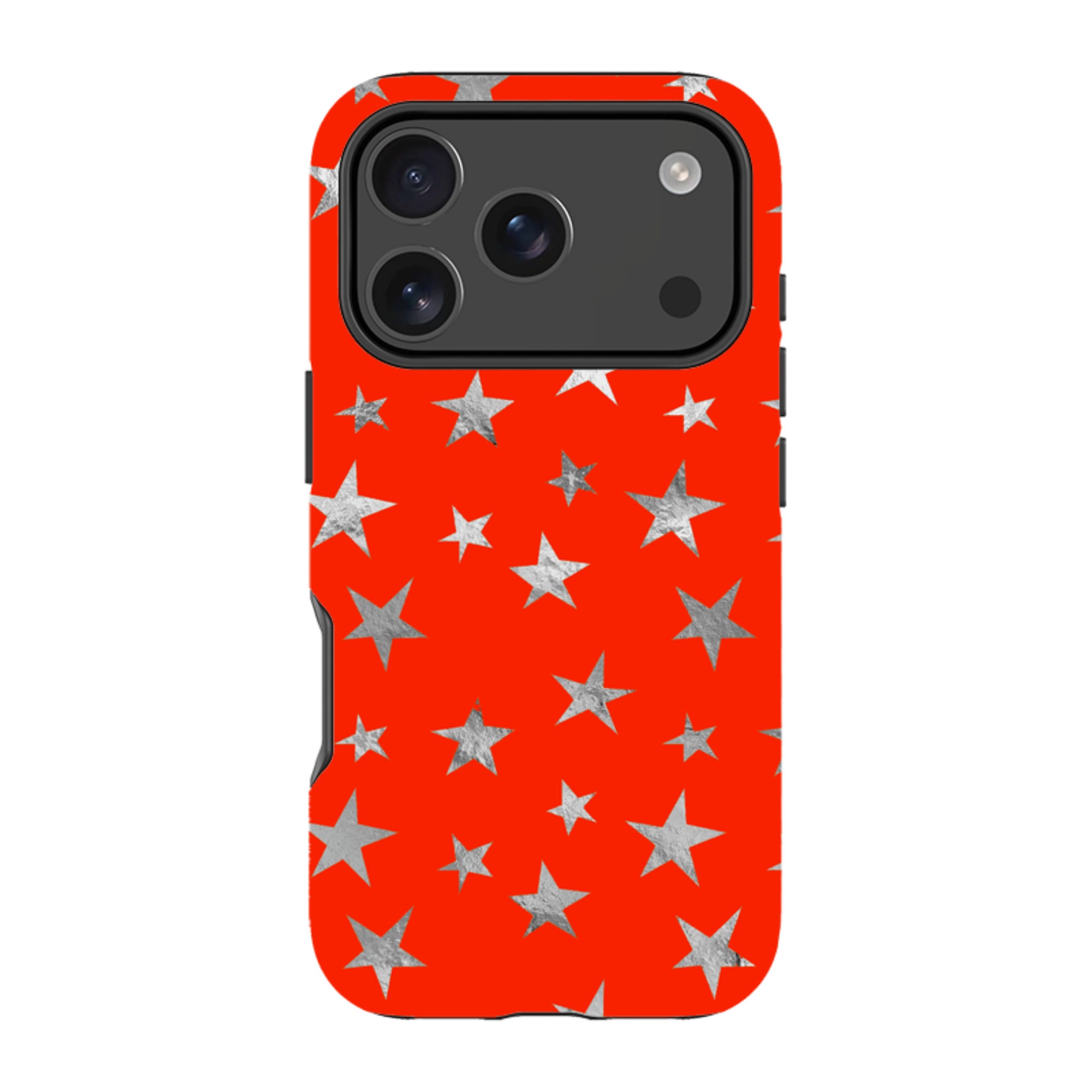 iPhone Tough Case - Red and Silver Stars