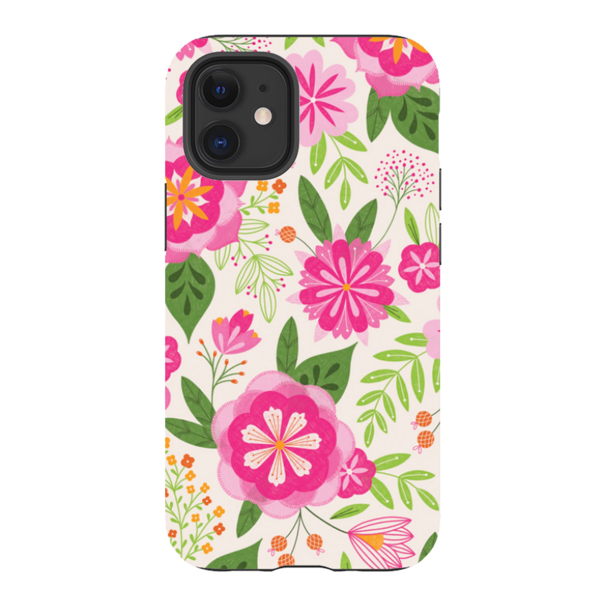 iPhone Tough Case - Big Bold Blooms Ivory By Jenny Zemanek