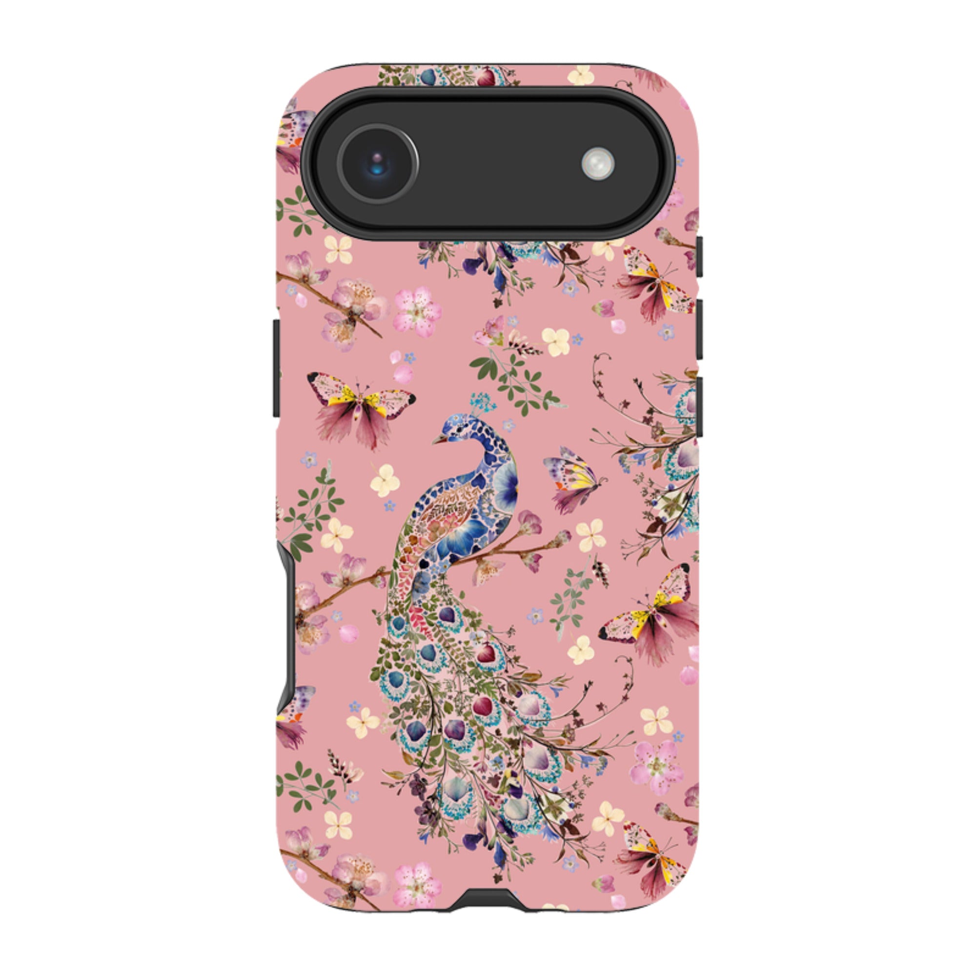 iPhone Tough Case - Peacock and Cherry Blossoms Lupine By Helen Ahpornsiri