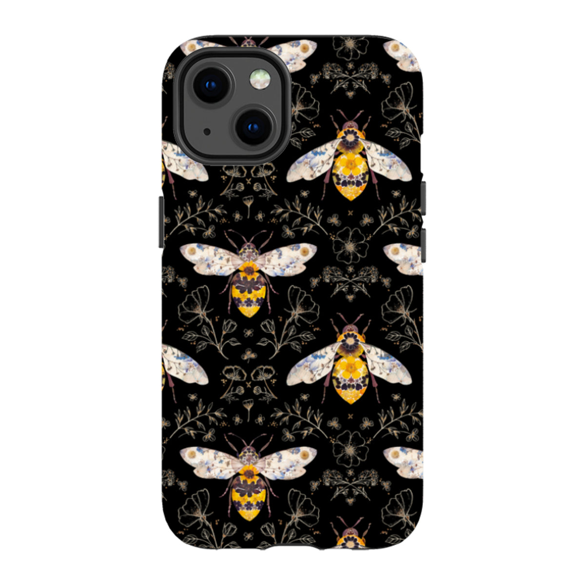 iPhone MagSafe Tough Case - Midnight Bumble Bee Multi By Helen Ahpornsiri