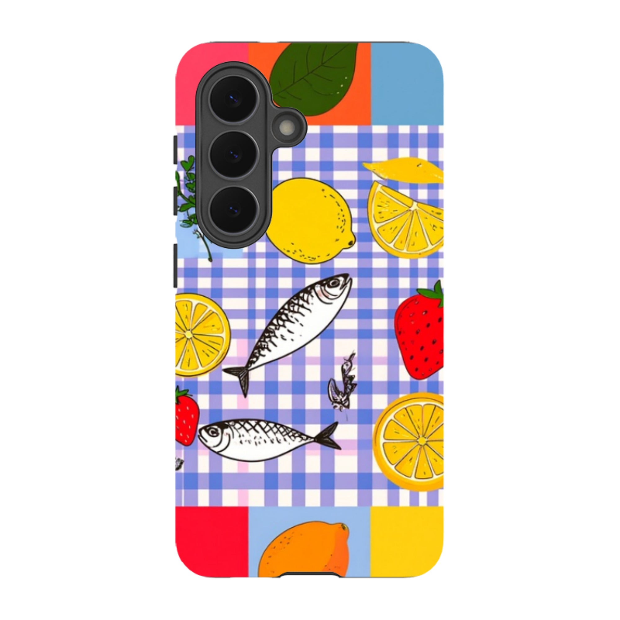 Samsung Tough Case - Sardines and Checks