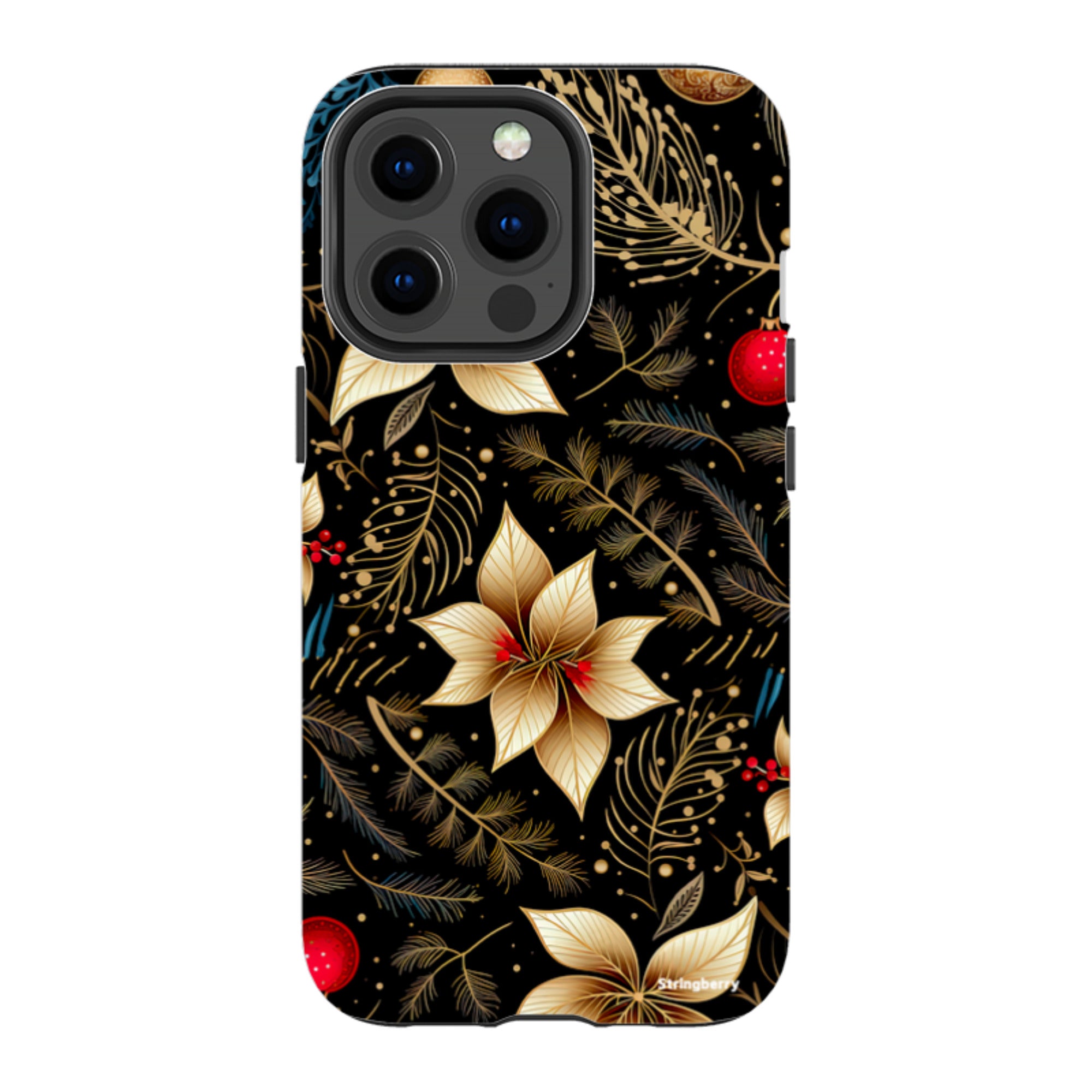 iPhone Tough Case - Golden Winter Floral