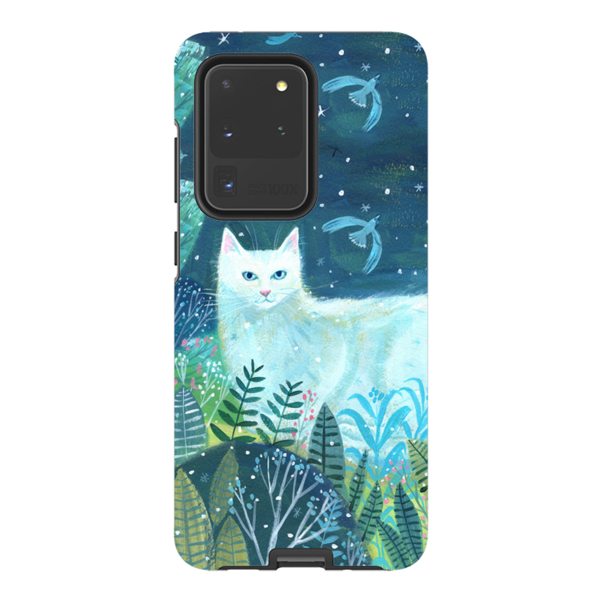 Samsung Tough Case - White Cat By Mary Stubberfield