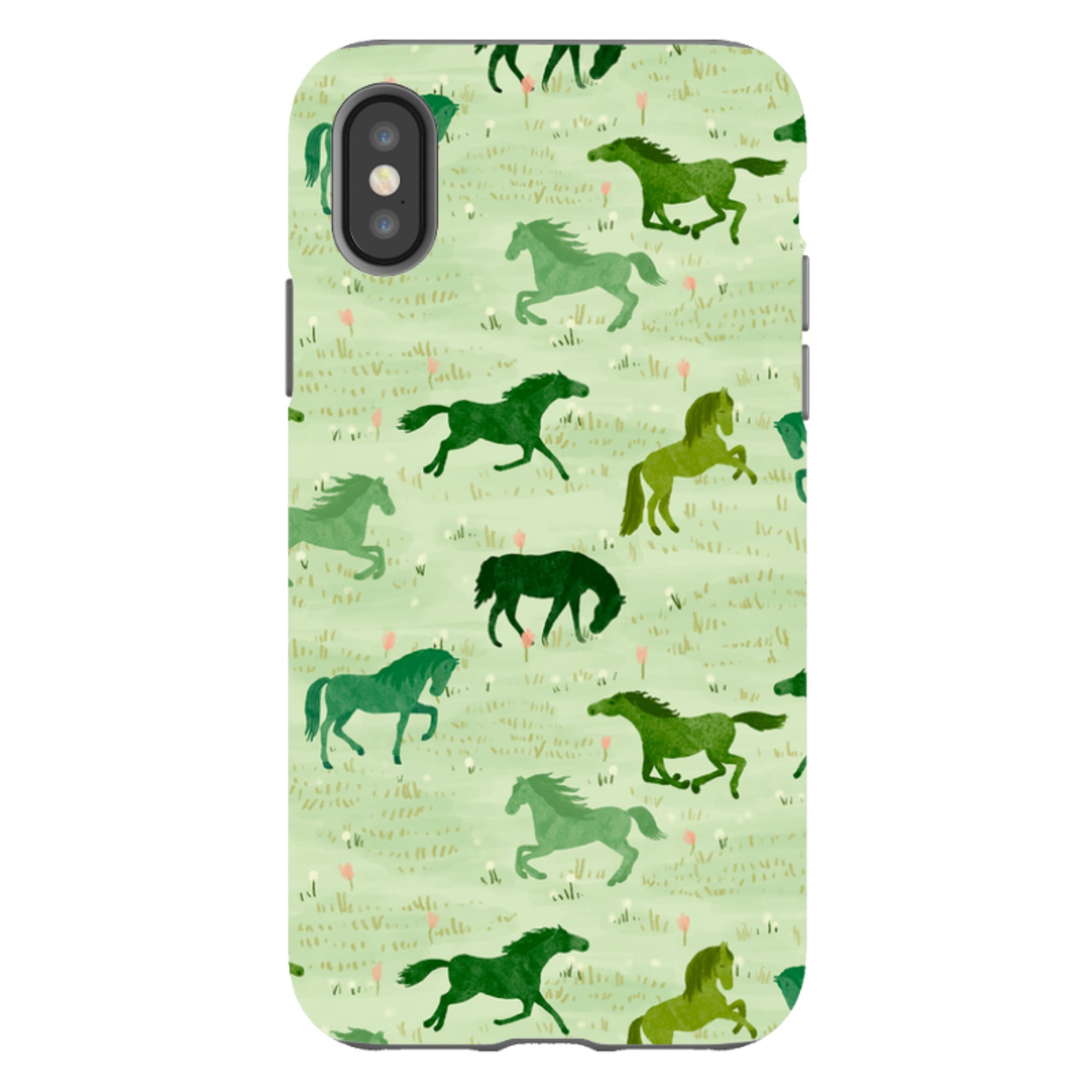 iPhone Tough Case - Wild Horses Meadow By Katherine Quinn