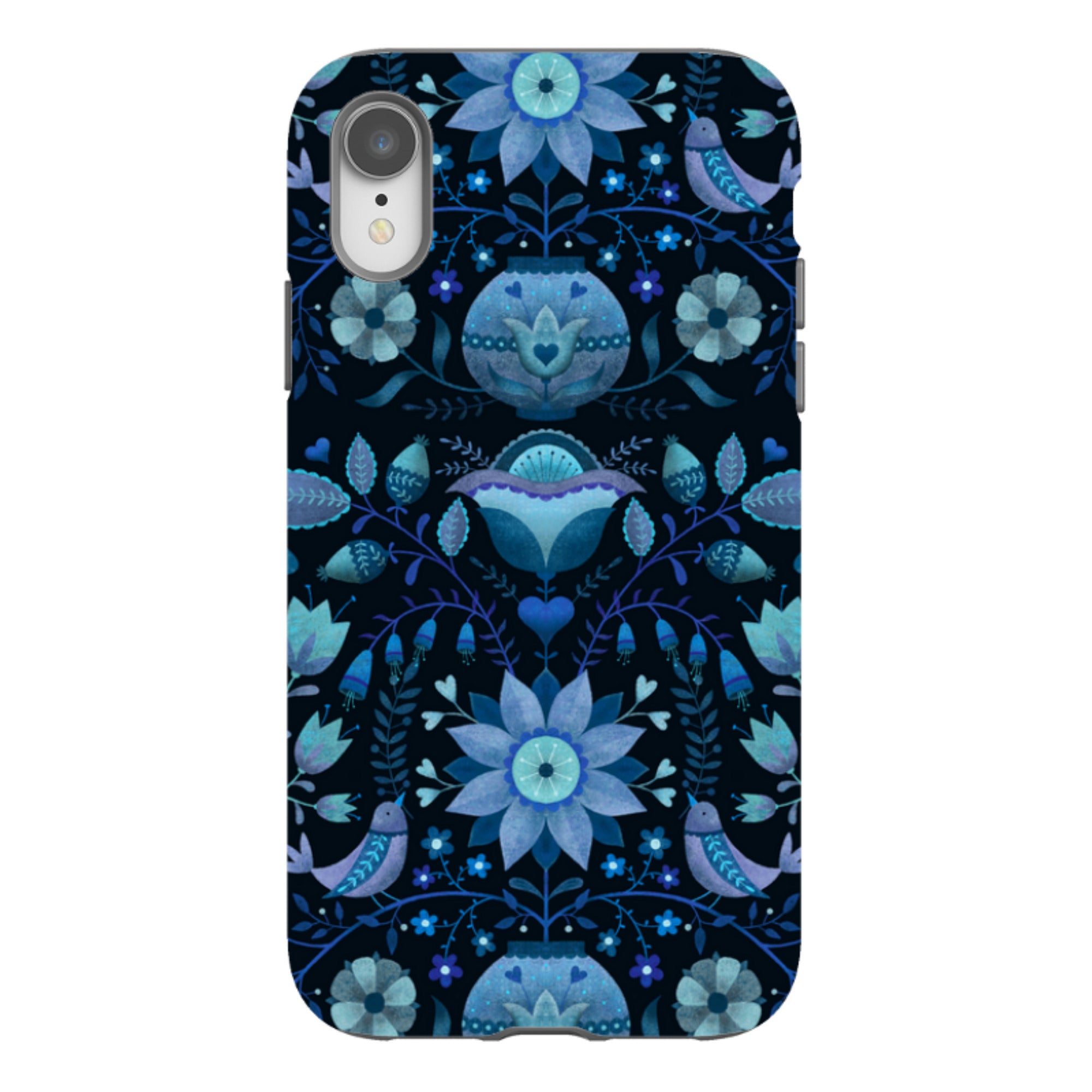 iPhone Tough Case - Blue Folk By Suzy Taylor