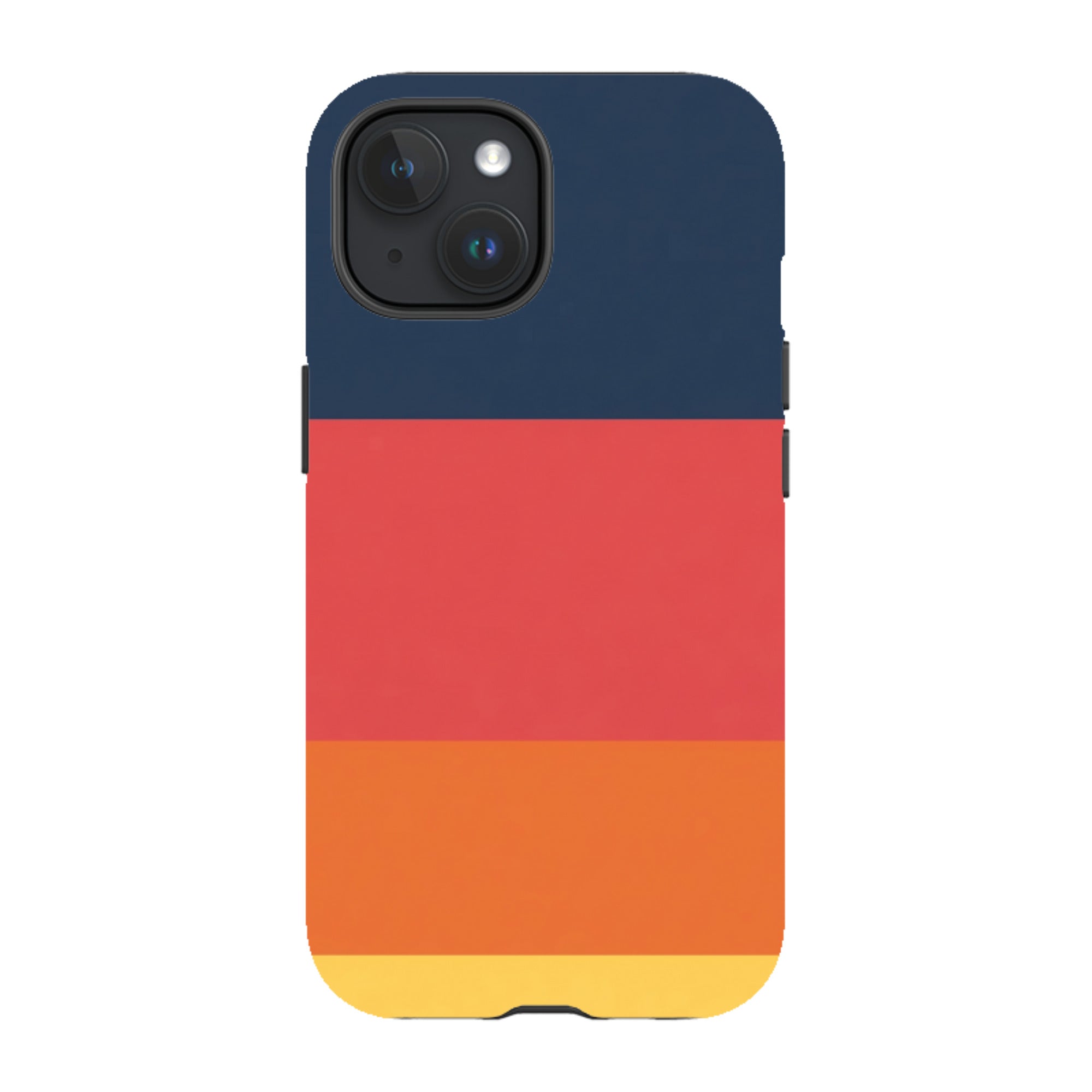 iPhone MagSafe Tough Case - Navy Blue & Orange Gingham