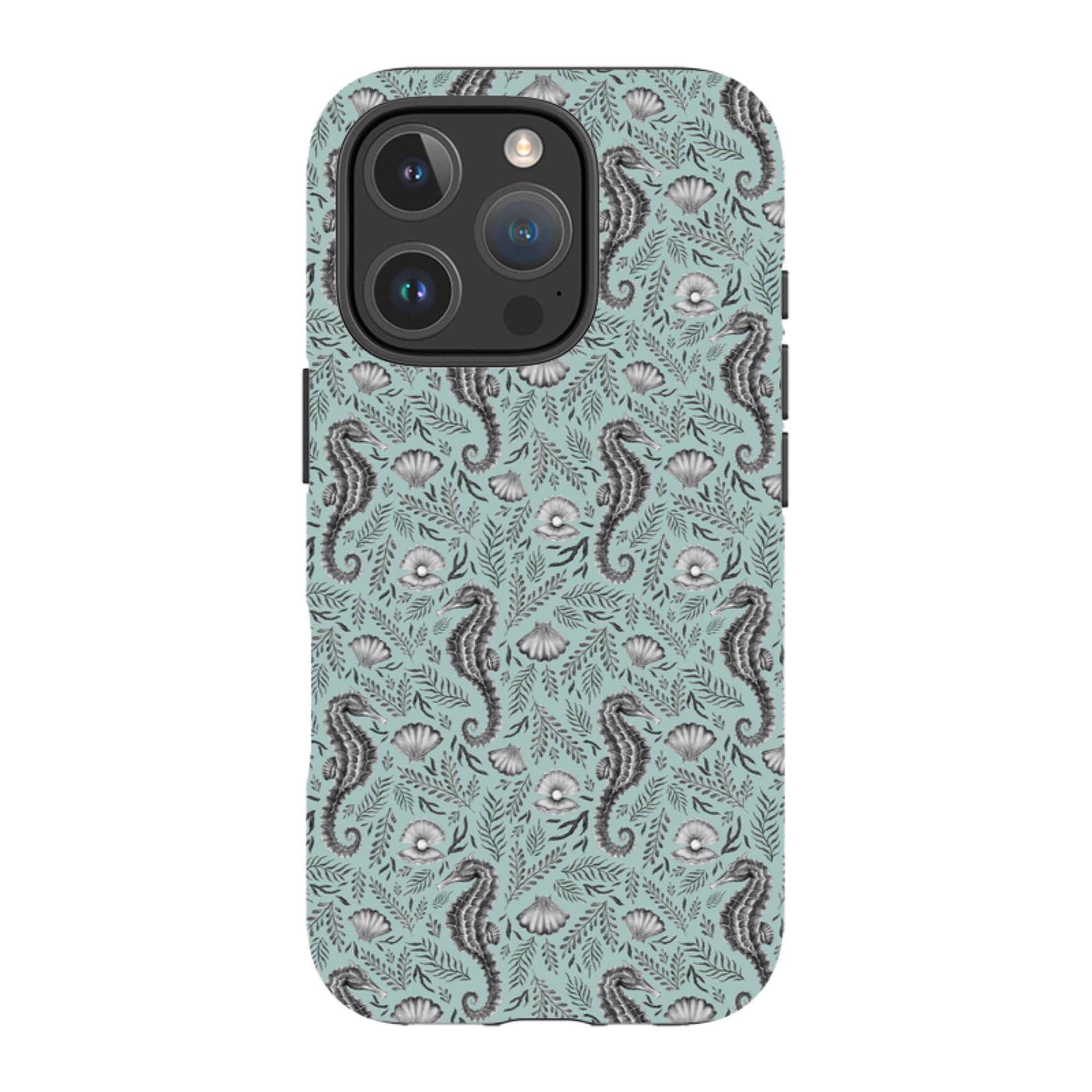 iPhone MagSafe Tough Case -  Seahorse Seafoam By Catherine Rowe