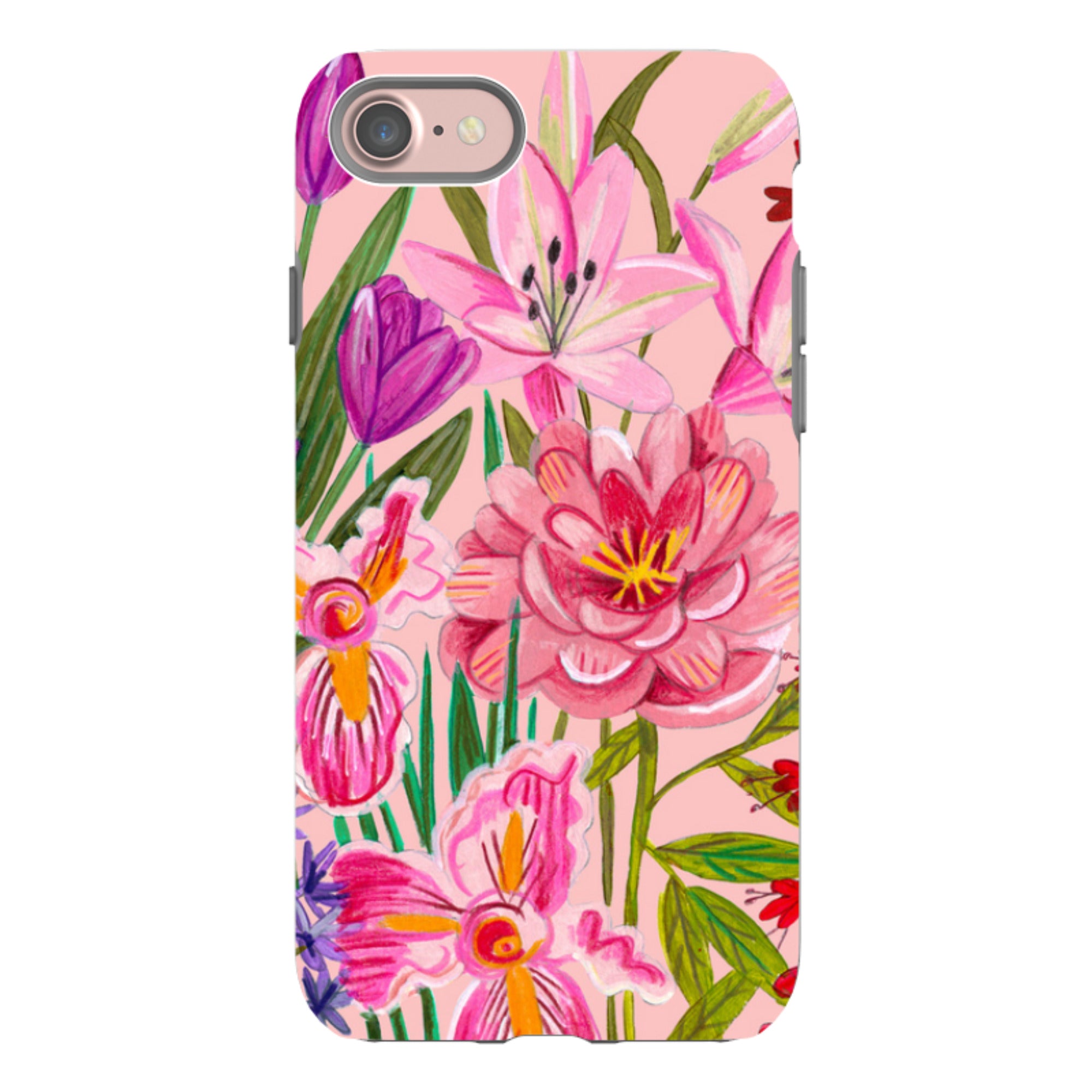 iPhone Tough Case - Pink Floral By Caroline Bonne Muller