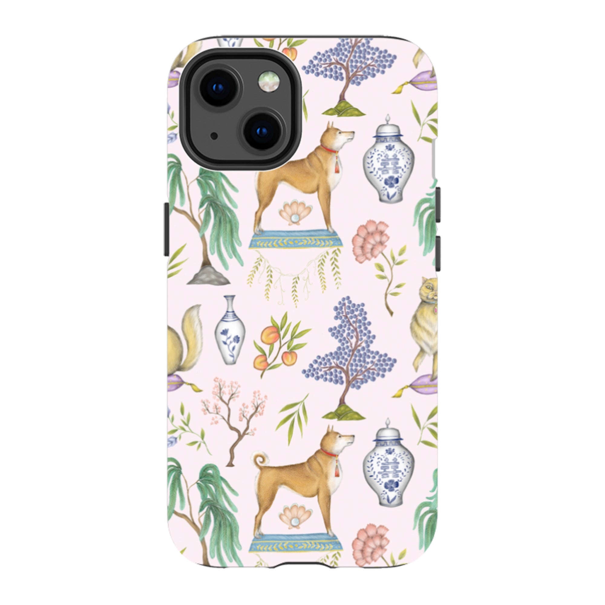 iPhone Tough Case - Chinoiserie Menagerie Pink By Catherine Rowe