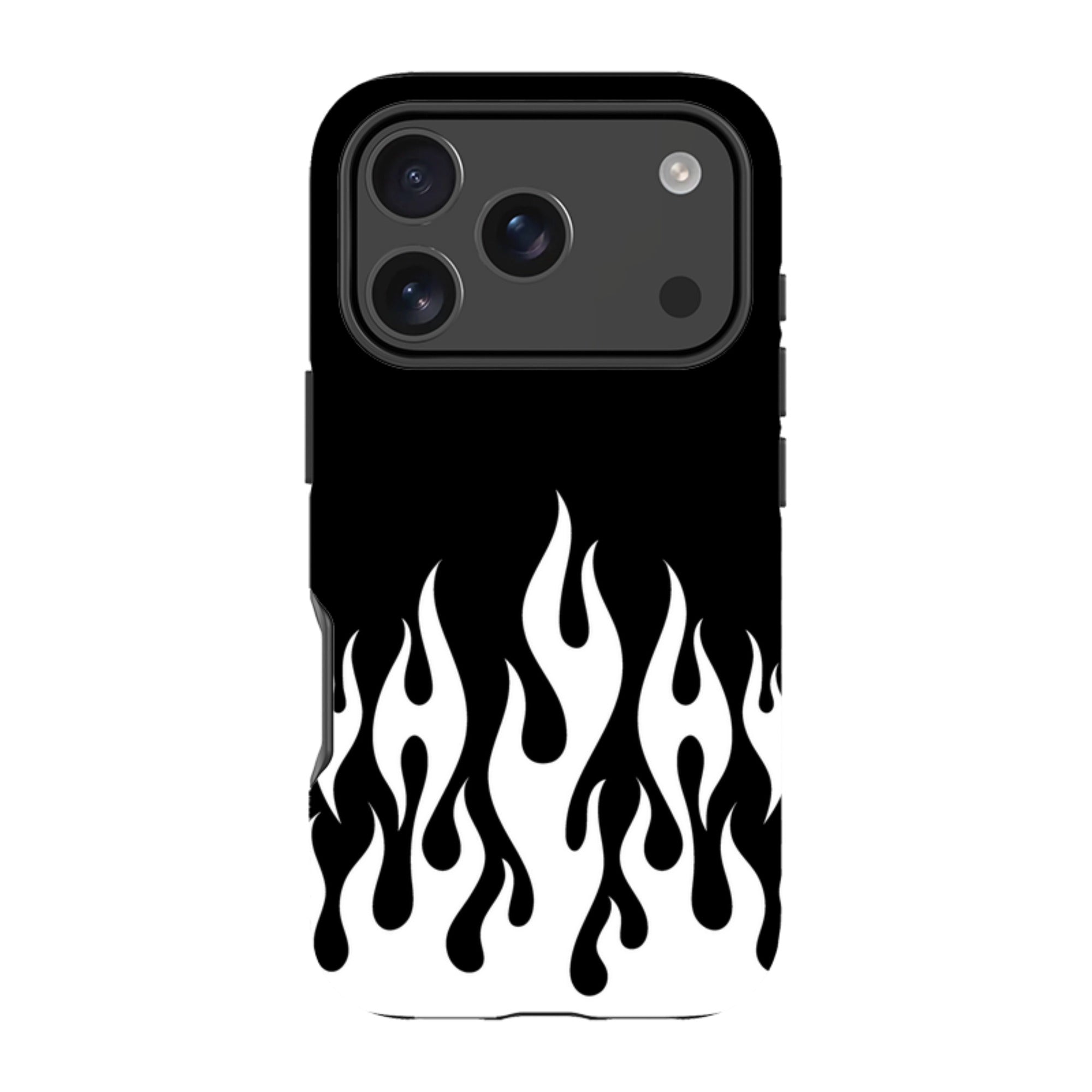 iPhone Tough Case - White Flames