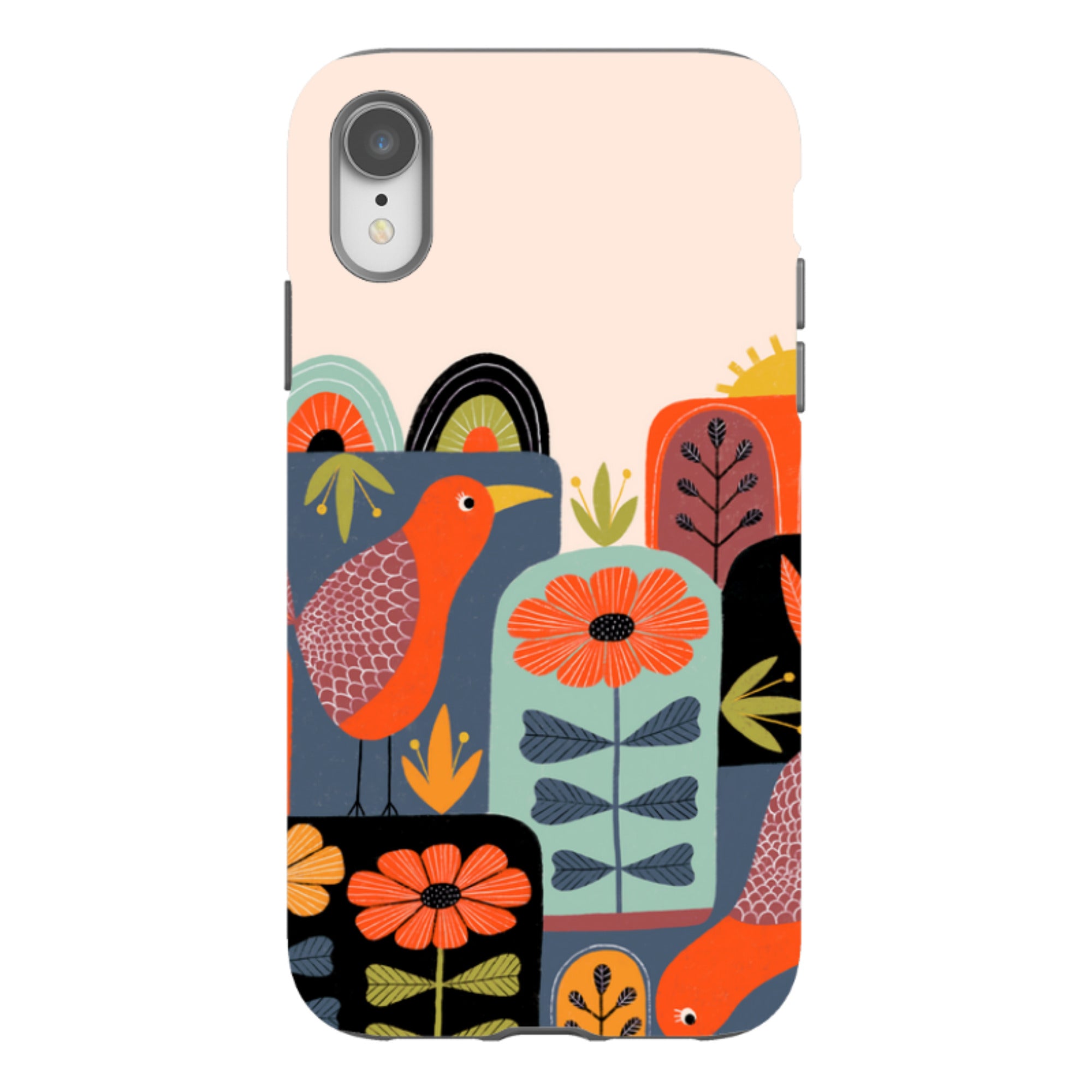 iPhone Tough Case - Folky Birds III By Suzy Taylor