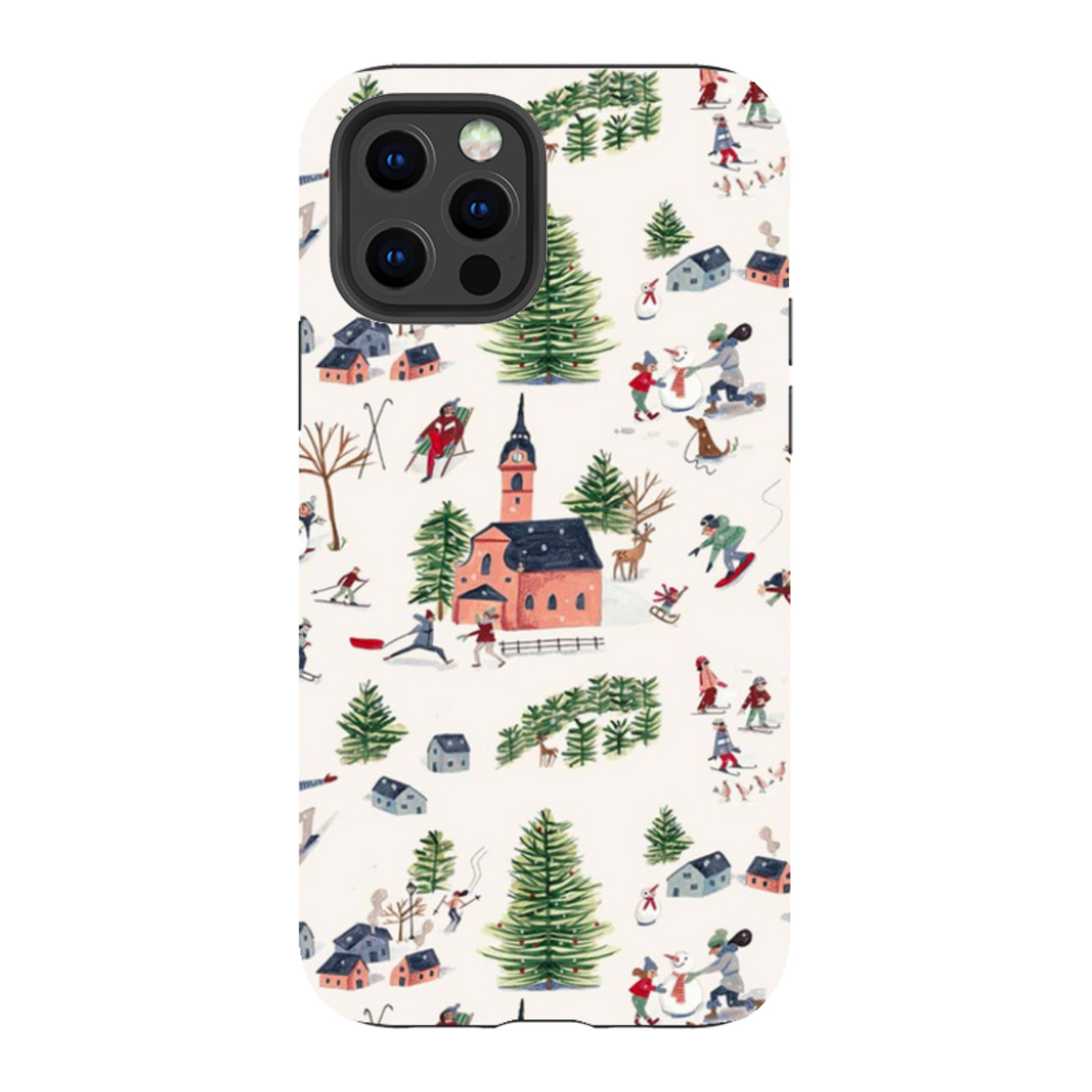 iPhone Tough Case - Skiing By Caroline Bonne Muller