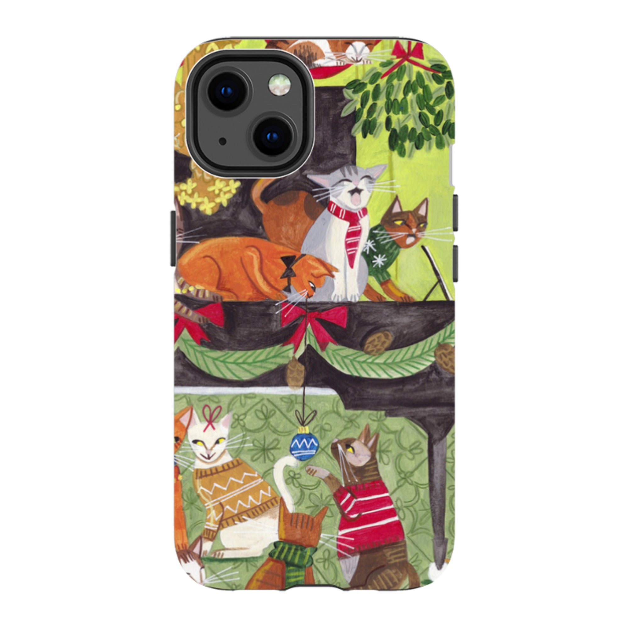 iPhone Tough Case - Christmas Cats II By Caroline Bonne Muller